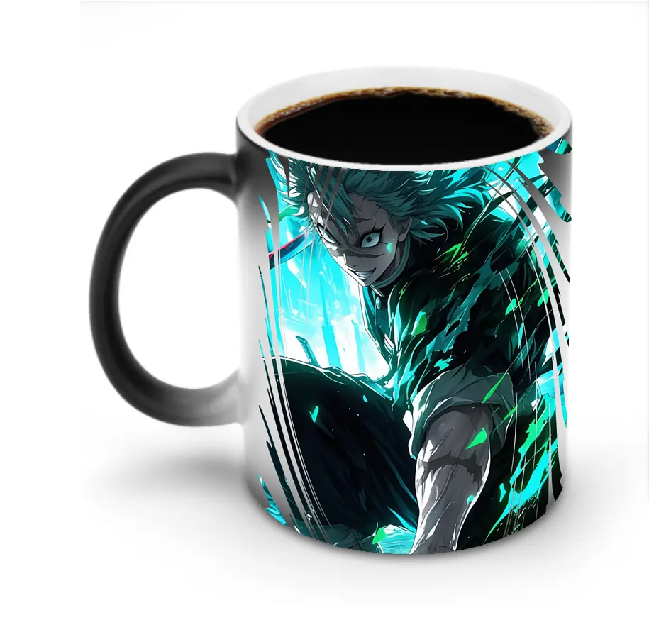 鬼滅の刃 グッズ,不死川 実弥 - 変色マグカップ ・ セラミック ・ 熱転写プリント ・ 耐久性 高品質 ・ ギフト・自宅用 コーヒー お茶