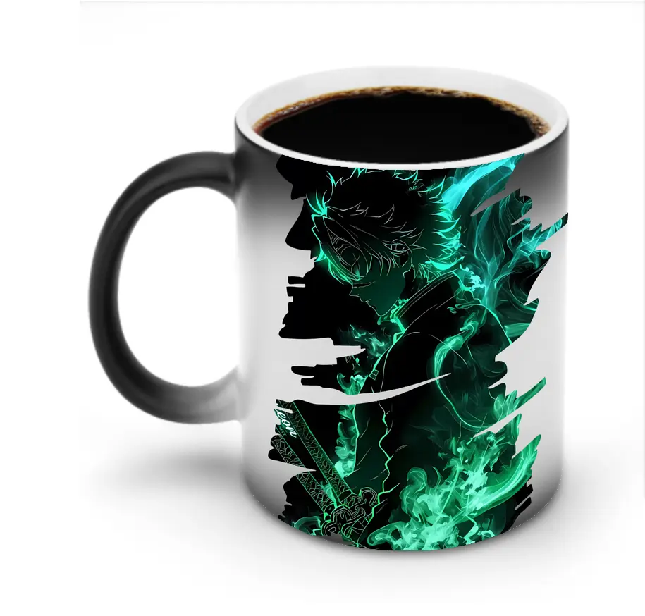 鬼滅の刃 グッズ,不死川 実弥 - 変色マグカップ ・ セラミック ・ 熱転写プリント ・ 耐久性 高品質 ・ ギフト・自宅用 コーヒー お茶