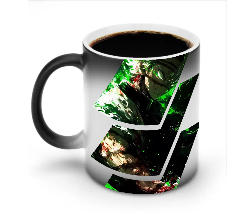 鬼滅の刃 グッズ,不死川 実弥 - 変色マグカップ ・ セラミック ・ 熱転写プリント ・ 耐久性 高品質 ・ ギフト・自宅用 コーヒー お茶