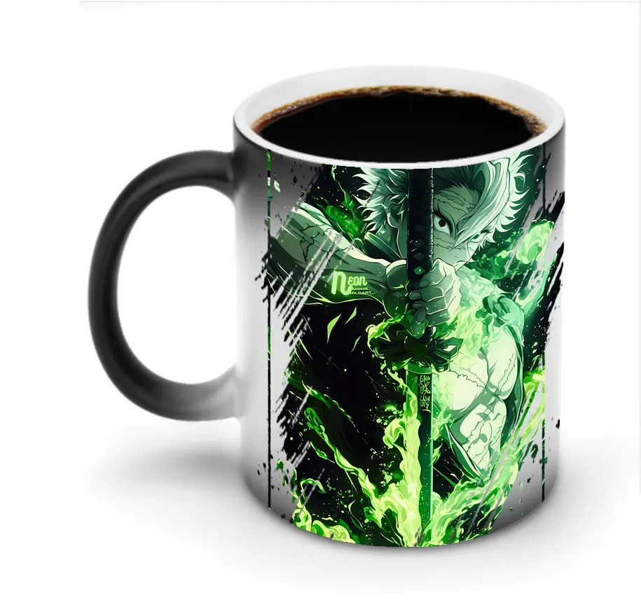 鬼滅の刃 グッズ,不死川 実弥 - 変色マグカップ ・ セラミック ・ 熱転写プリント ・ 耐久性 高品質 ・ ギフト・自宅用 コーヒー お茶