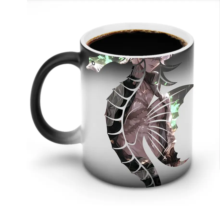 鬼滅の刃 グッズ,不死川 実弥 - 変色マグカップ ・ セラミック ・ 熱転写プリント ・ 耐久性 高品質 ・ ギフト・自宅用 コーヒー お茶