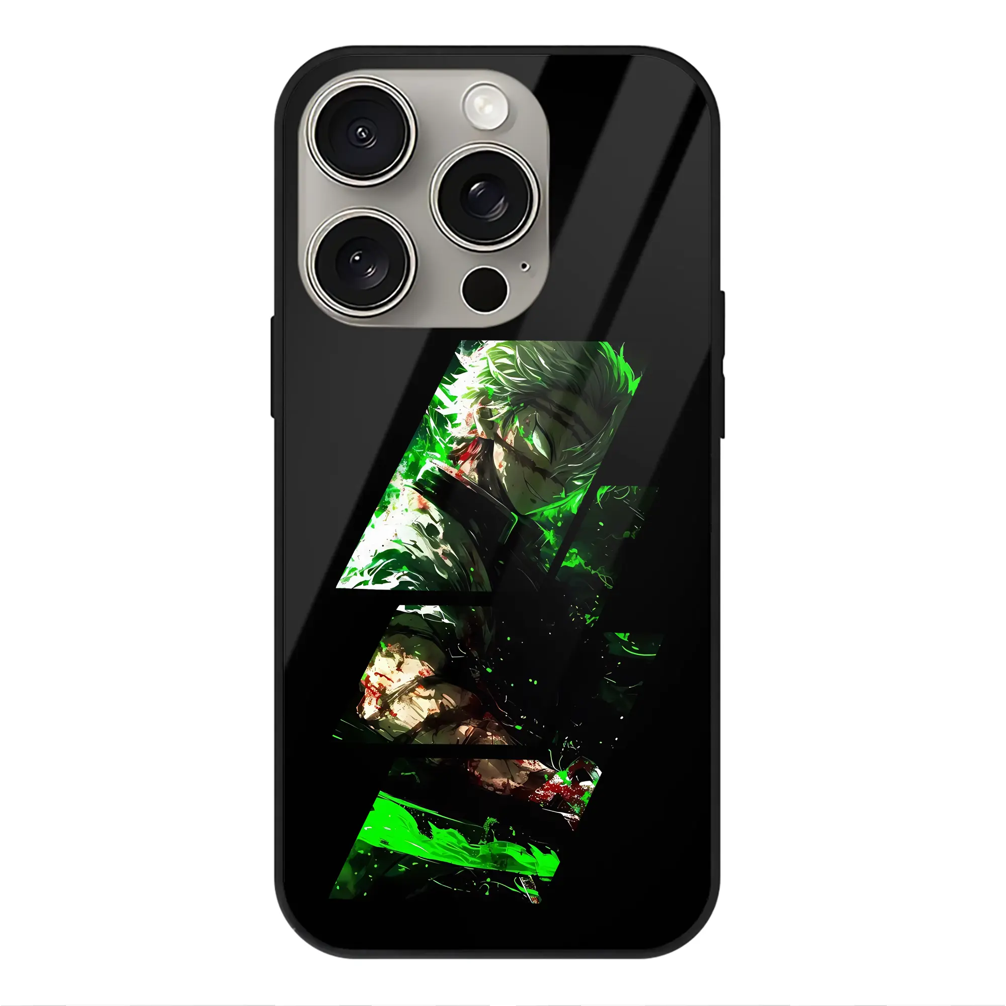 鬼滅の刃 グッズ,不死川 実弥 - IPhone15Pro対応 ・ スマホケース ・ 背面ガラス ・ TPU+強化ガラス ・ 耐衝撃 ・ 黄変防止 ・ ワイヤレス充電対応 ・ 3D立体ボタン