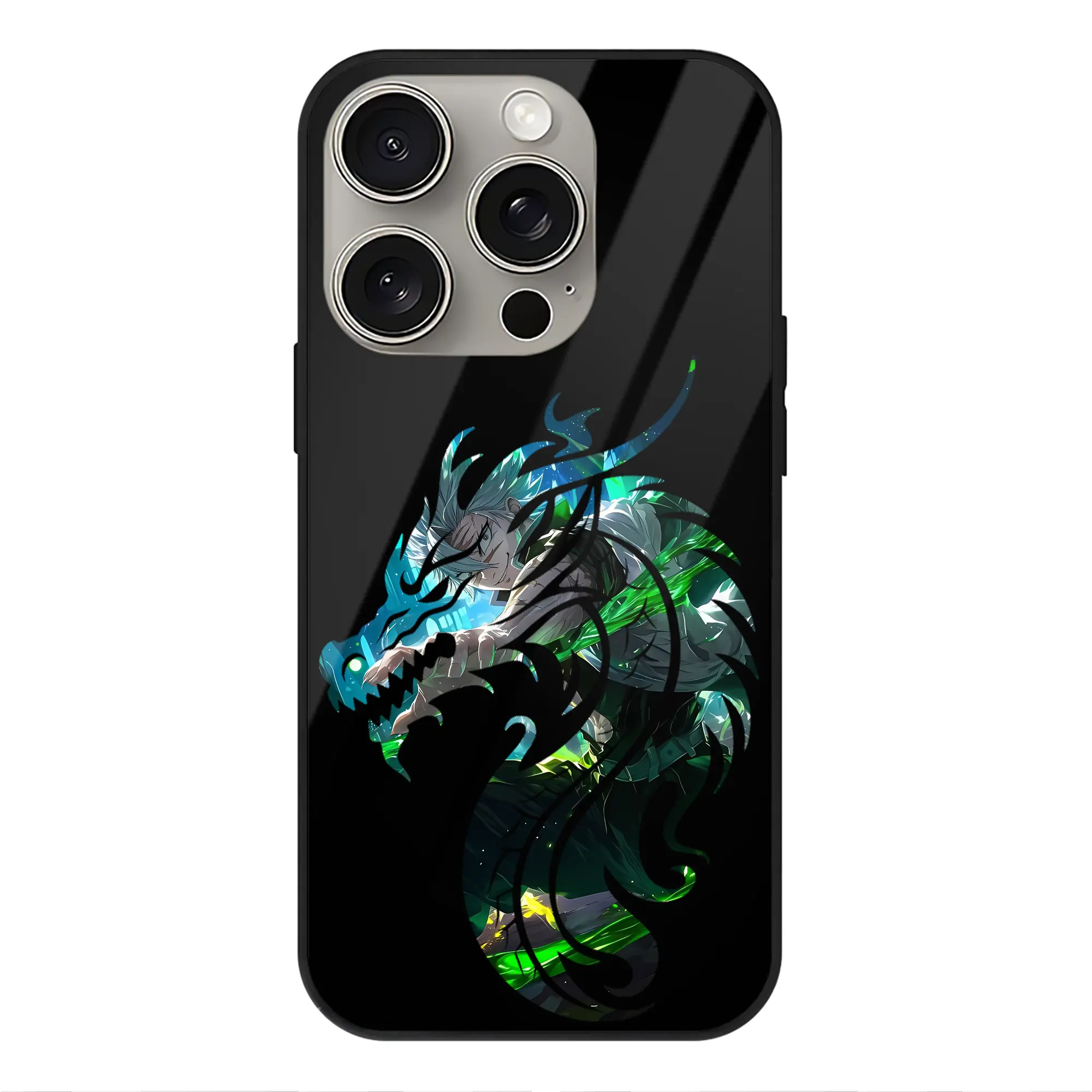 鬼滅の刃 グッズ,不死川 実弥 - IPhone15Pro対応 ・ スマホケース ・ 背面ガラス ・ TPU+強化ガラス ・ 耐衝撃 ・ 黄変防止 ・ ワイヤレス充電対応 ・ 3D立体ボタン