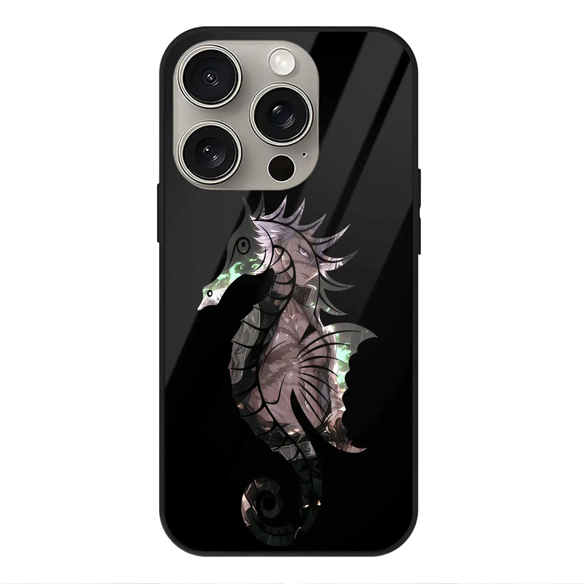 鬼滅の刃 グッズ,不死川 実弥 - IPhone15Pro対応 ・ スマホケース ・ 背面ガラス ・ TPU+強化ガラス ・ 耐衝撃 ・ 黄変防止 ・ ワイヤレス充電対応 ・ 3D立体ボタン