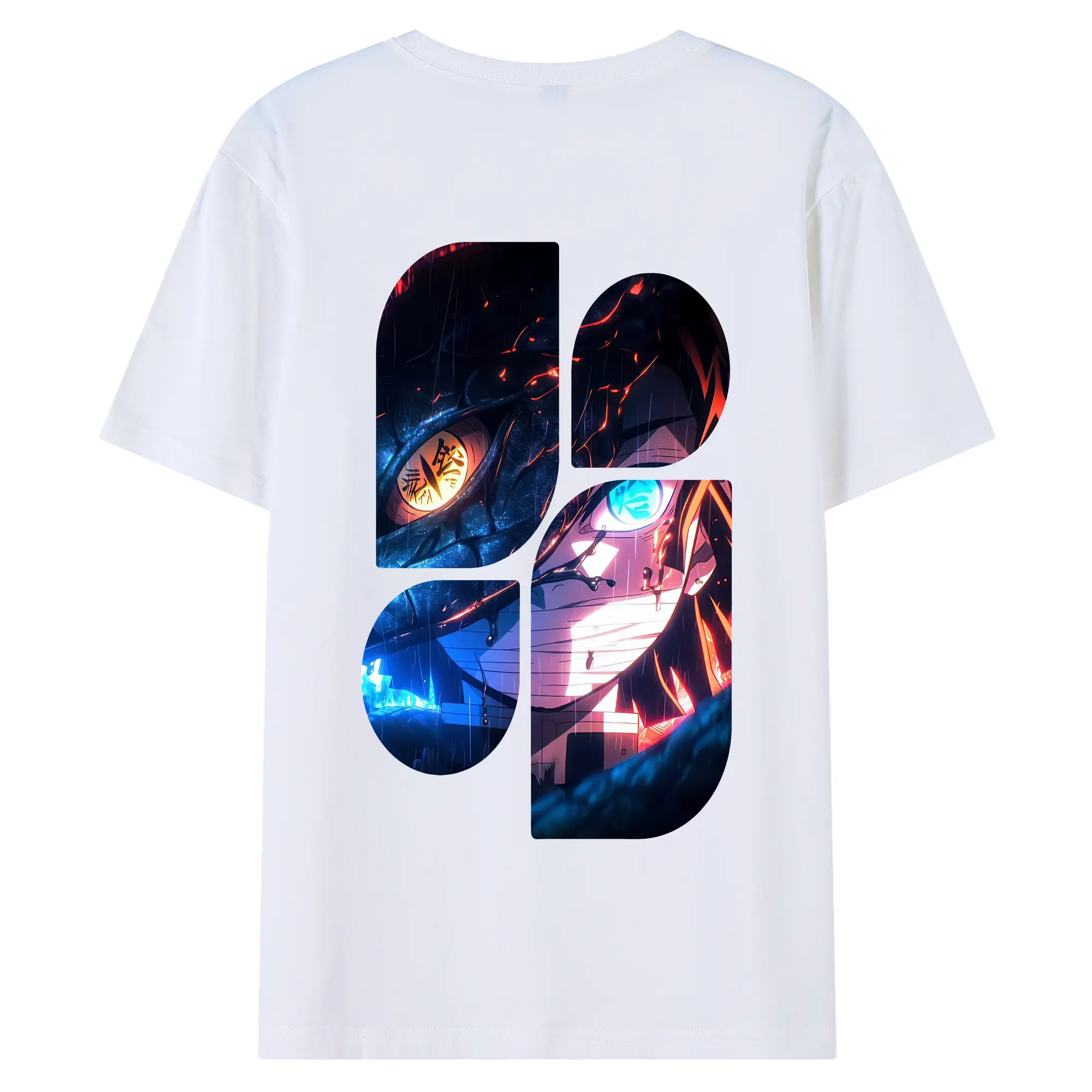 鬼滅の刃 グッズ,伊黒 小芭内 - 綿100％ 半袖Tシャツ ・ バックプリント ・ 快適 通気性 ・ 日常使い 散歩 スポーツ用