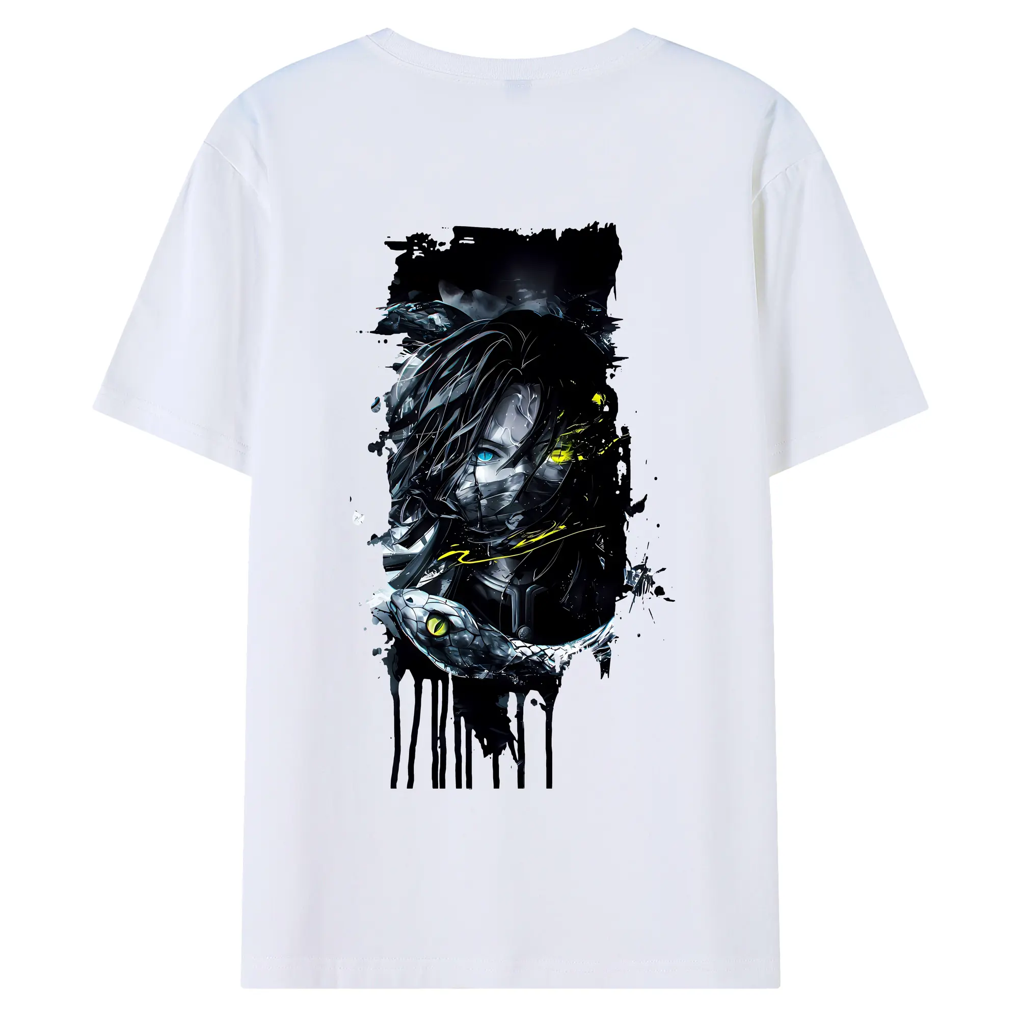 鬼滅の刃 グッズ,伊黒 小芭内 - 綿100％ 半袖Tシャツ ・ バックプリント ・ 快適 通気性 ・ 日常使い 散歩 スポーツ用