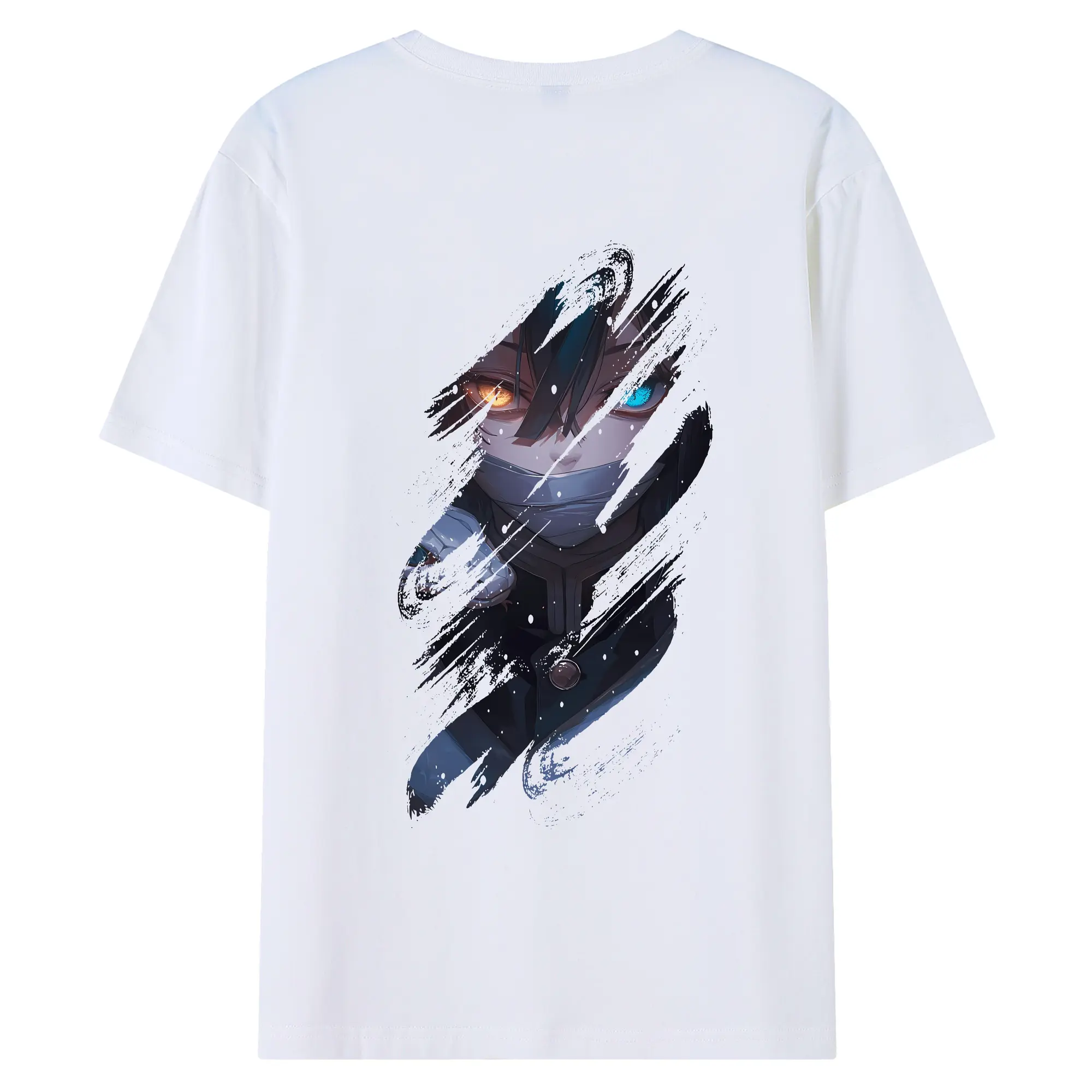 鬼滅の刃 グッズ,伊黒 小芭内 - 綿100％ 半袖Tシャツ ・ バックプリント ・ 快適 通気性 ・ 日常使い 散歩 スポーツ用