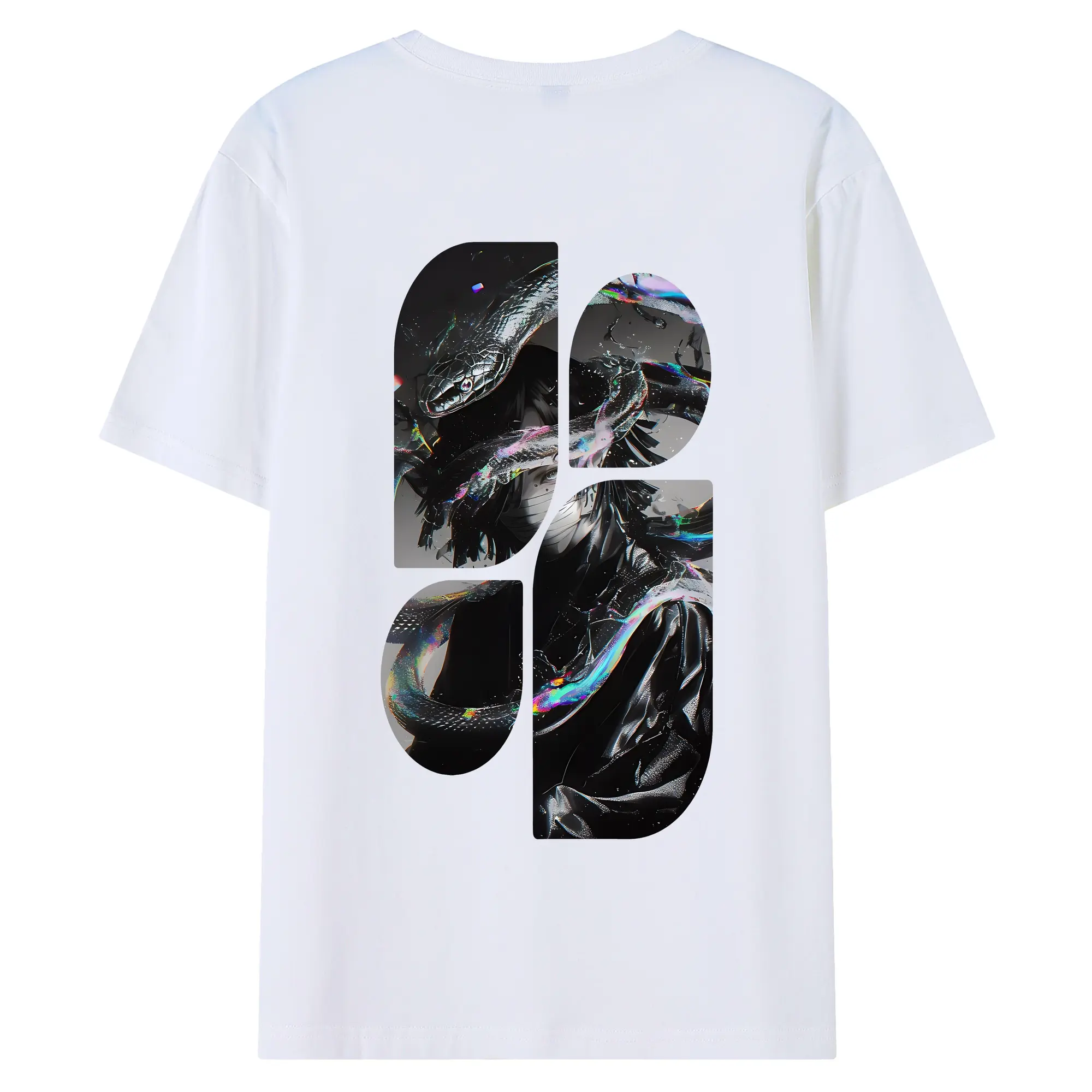 鬼滅の刃 グッズ,伊黒 小芭内 - 綿100％ 半袖Tシャツ ・ バックプリント ・ 快適 通気性 ・ 日常使い 散歩 スポーツ用