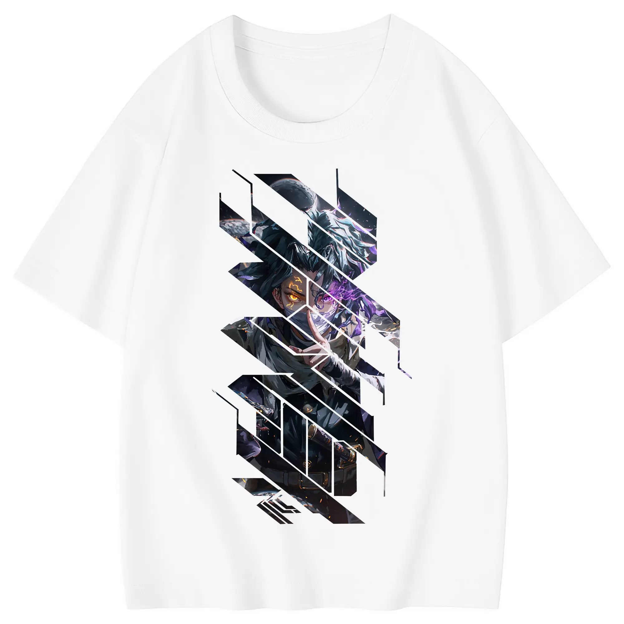 鬼滅の刃 グッズ,伊黒 小芭内 - 綿100％ キッズTシャツ ・ フロントプリント ・ 快適 通気性 ・ スポーツ カジュアル 散歩用