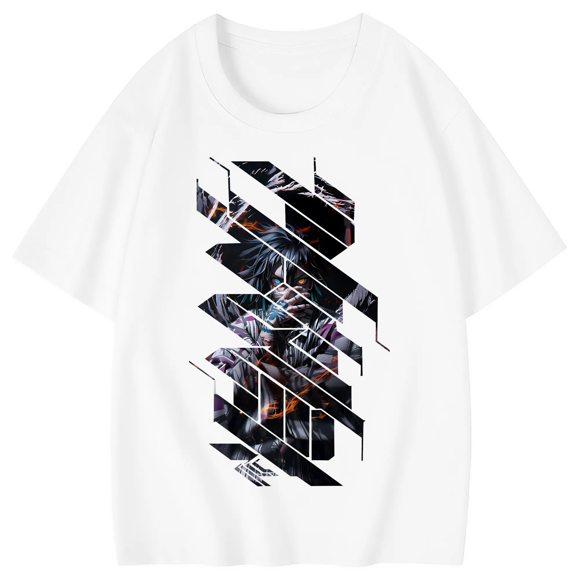 鬼滅の刃 グッズ,伊黒 小芭内 - 綿100％ キッズTシャツ ・ フロントプリント ・ 快適 通気性 ・ スポーツ カジュアル 散歩用