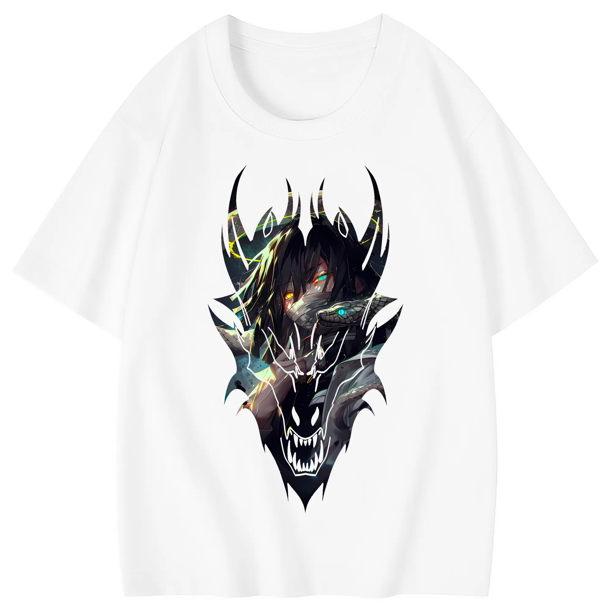 鬼滅の刃 グッズ,伊黒 小芭内 - 綿100％ キッズTシャツ ・ フロントプリント ・ 快適 通気性 ・ スポーツ カジュアル 散歩用