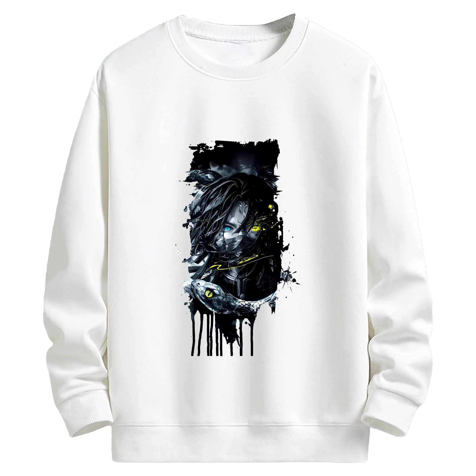 鬼滅の刃 グッズ,伊黒 小芭内 - キッズ クルーネックスウェットシャツ ・ フロントプリント ・ 綿80％ ポリエステル20％ ・ 快適 通学 スポーツ 日常使い お散歩用