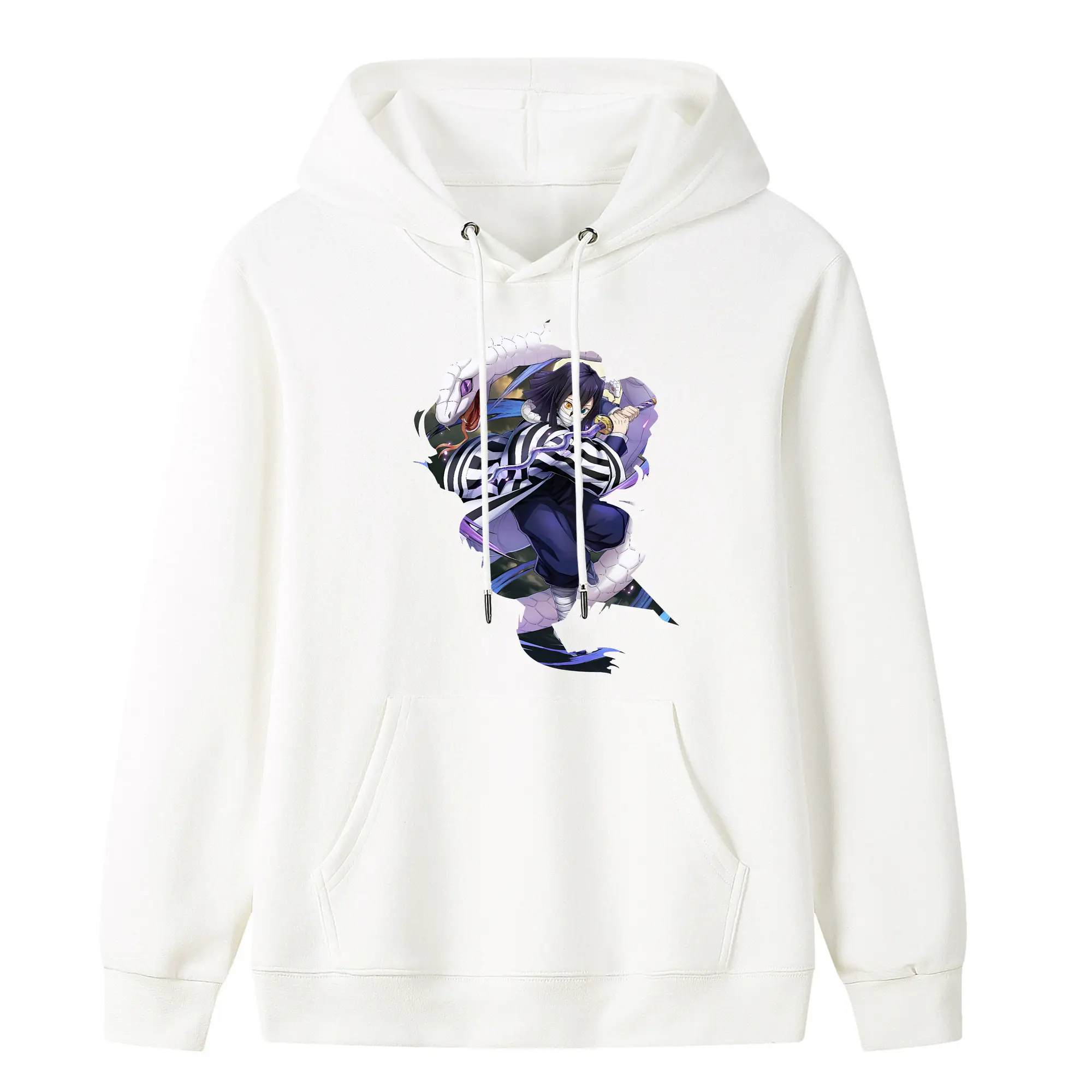 鬼滅の刃 グッズ,伊黒 小芭内 - キッズ フード付きパーカー ・ フロントプリント ・ ポリエステル100％ ・ 快適 通学 スポーツ 日常使い お散歩用