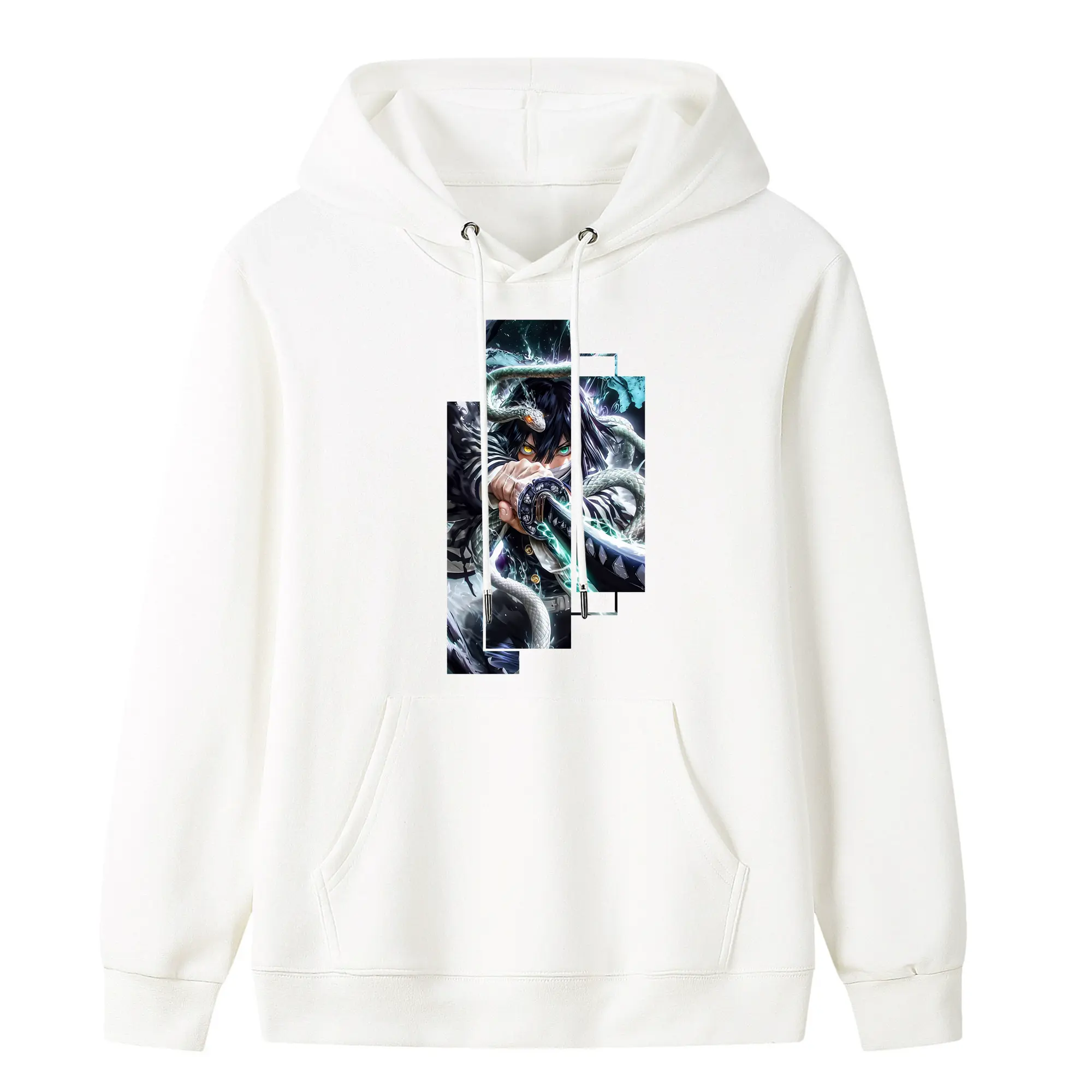 鬼滅の刃 グッズ,伊黒 小芭内 - キッズ フード付きパーカー ・ フロントプリント ・ ポリエステル100％ ・ 快適 通学 スポーツ 日常使い お散歩用