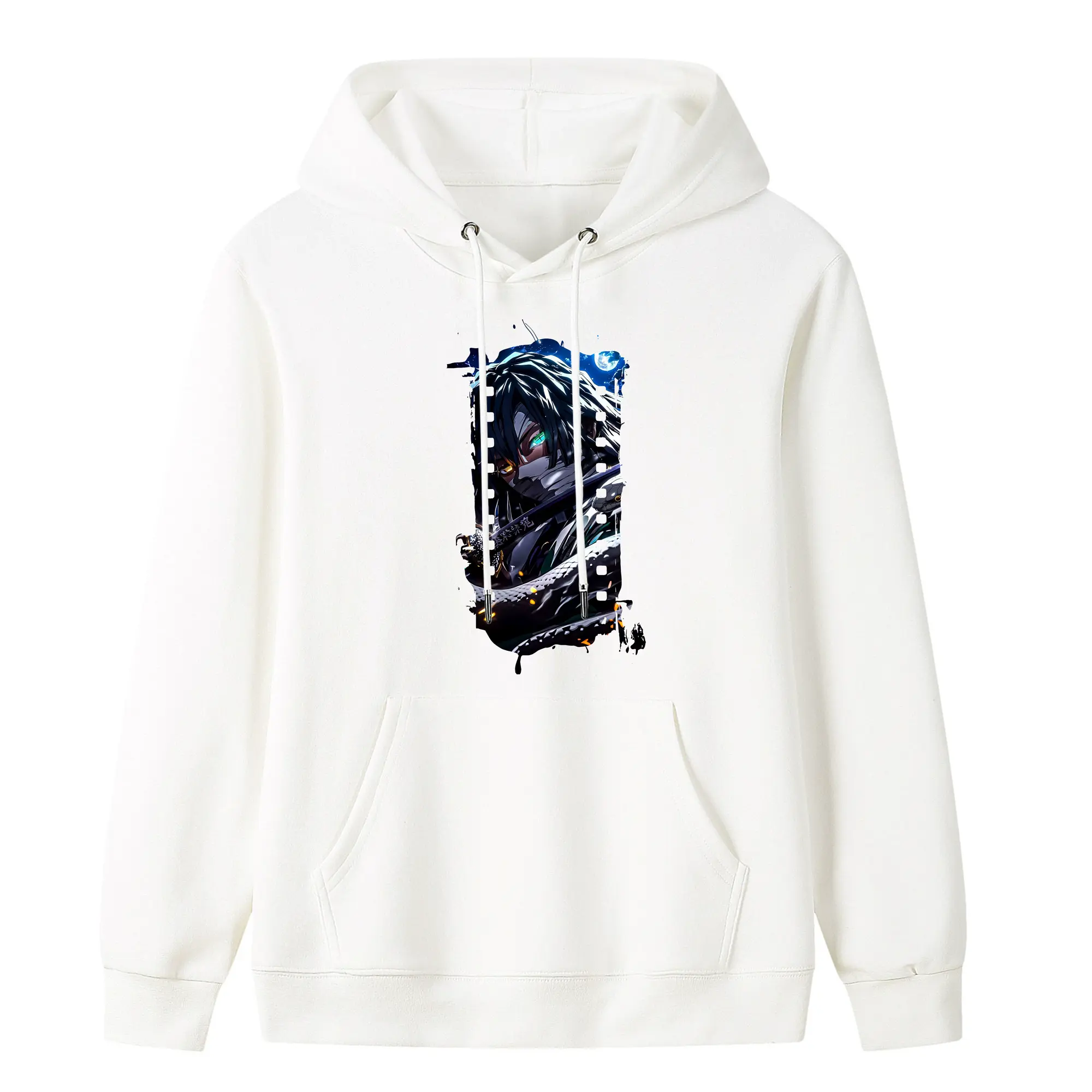 鬼滅の刃 グッズ,伊黒 小芭内 - キッズ フード付きパーカー ・ フロントプリント ・ ポリエステル100％ ・ 快適 通学 スポーツ 日常使い お散歩用