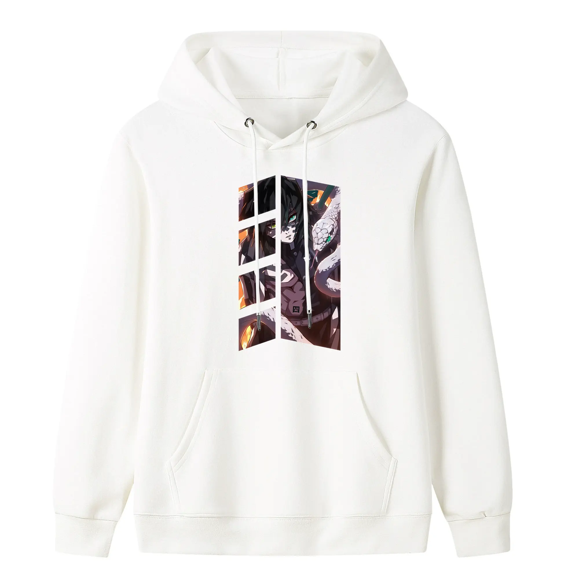 鬼滅の刃 グッズ,伊黒 小芭内 - キッズ フード付きパーカー ・ フロントプリント ・ ポリエステル100％ ・ 快適 通学 スポーツ 日常使い お散歩用