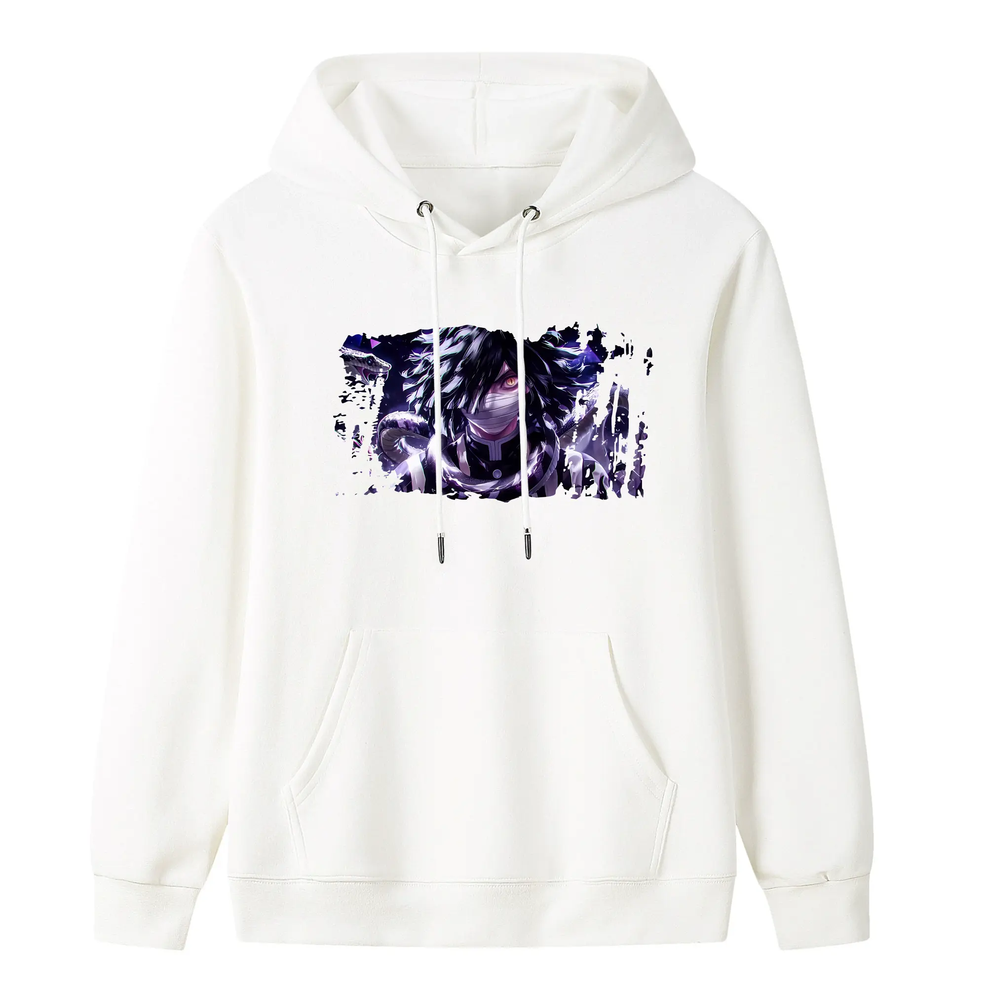 鬼滅の刃 グッズ,伊黒 小芭内 - キッズ フード付きパーカー ・ フロントプリント ・ ポリエステル100％ ・ 快適 通学 スポーツ 日常使い お散歩用