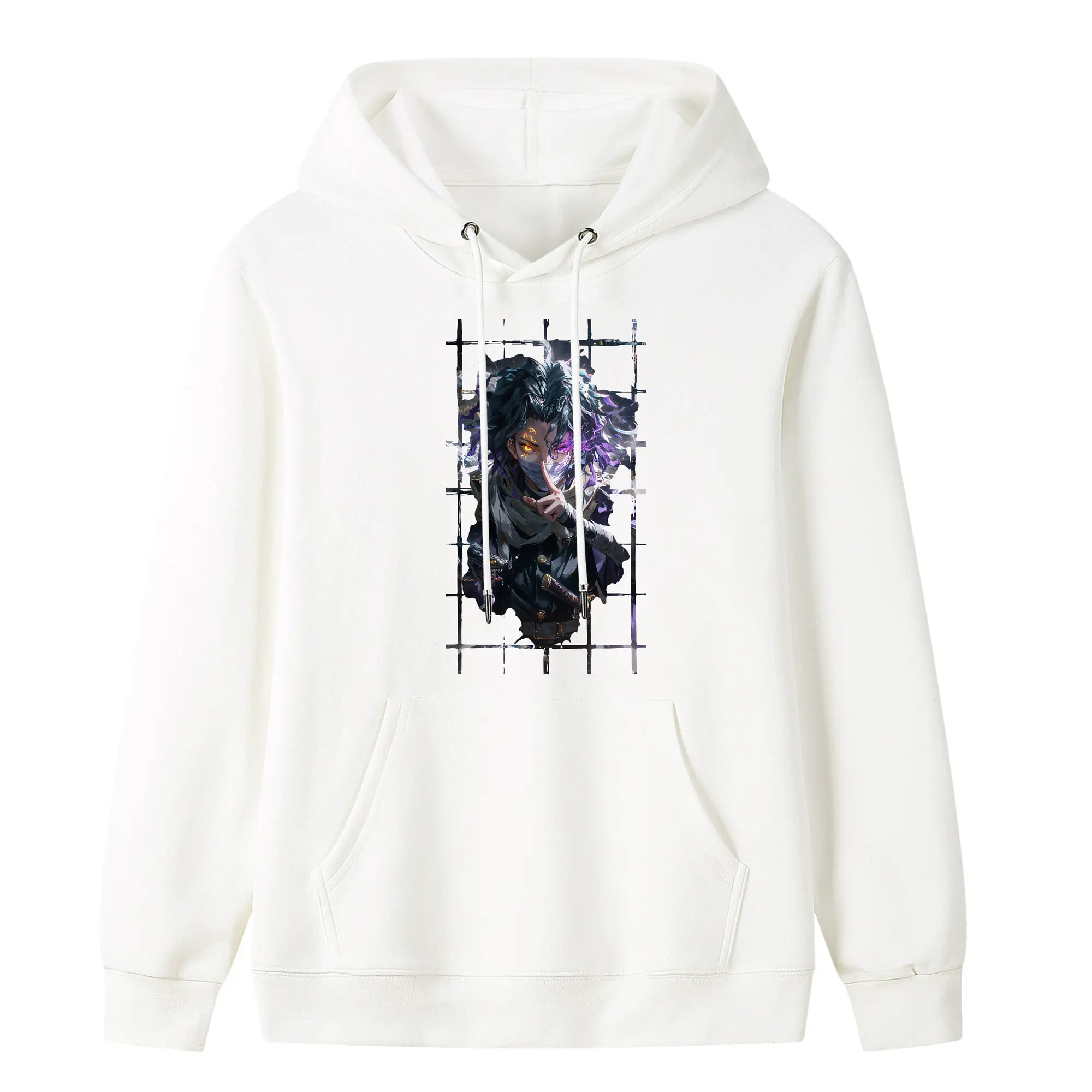 鬼滅の刃 グッズ,伊黒 小芭内 - キッズ フード付きパーカー ・ フロントプリント ・ ポリエステル100％ ・ 快適 通学 スポーツ 日常使い お散歩用