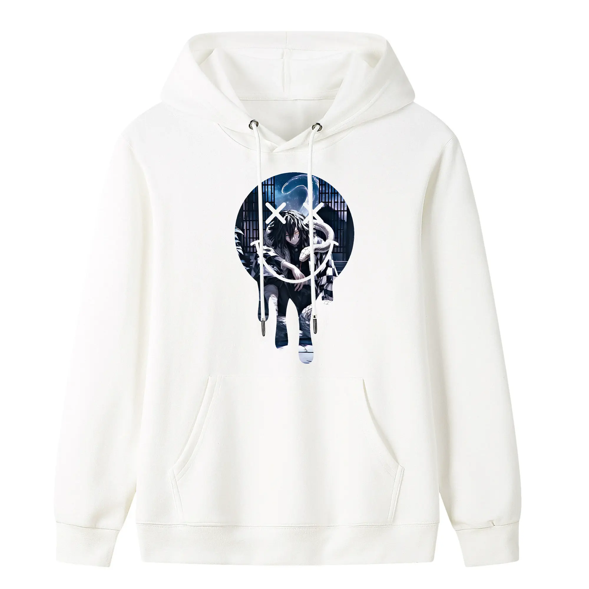 鬼滅の刃 グッズ,伊黒 小芭内 - キッズ フード付きパーカー ・ フロントプリント ・ ポリエステル100％ ・ 快適 通学 スポーツ 日常使い お散歩用