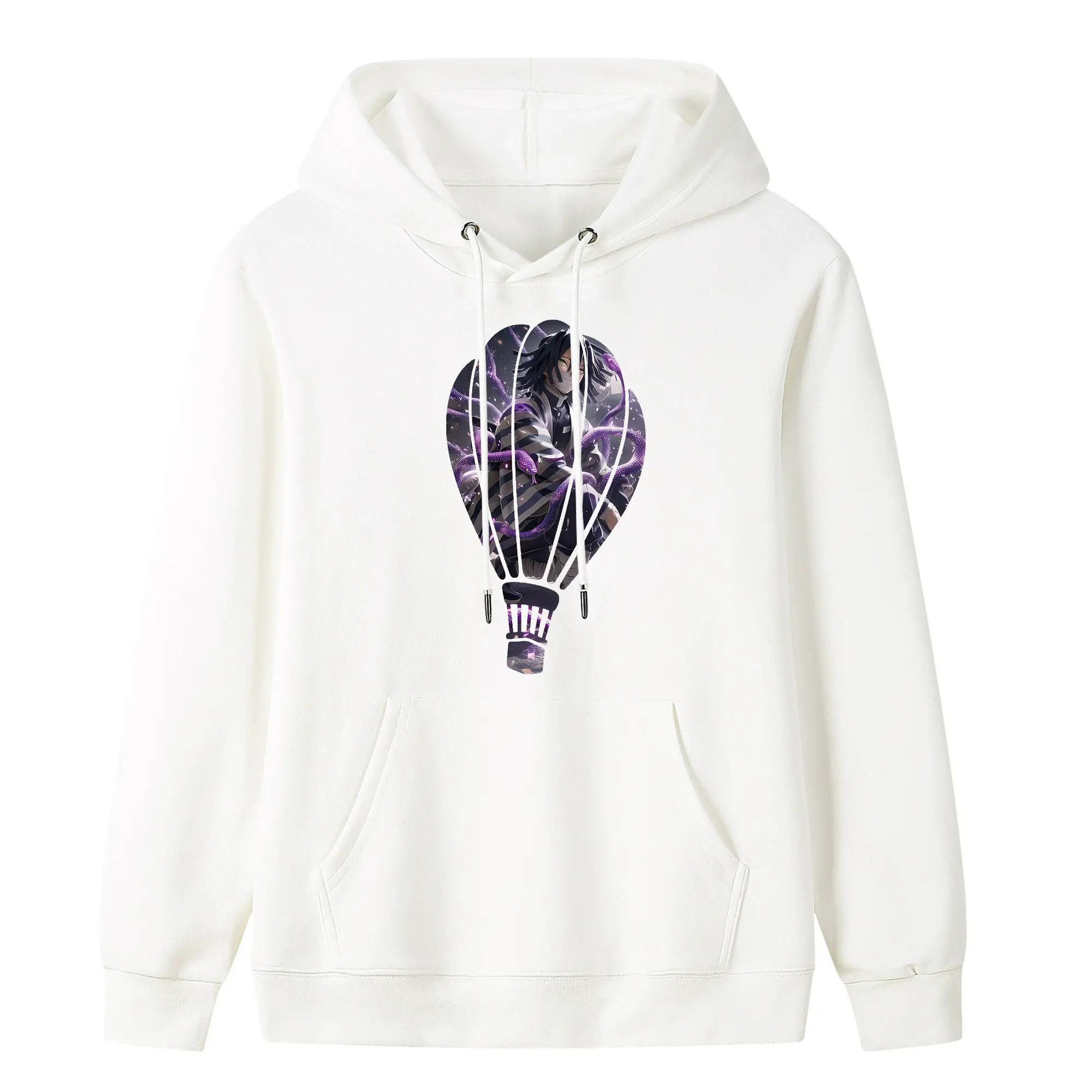 鬼滅の刃 グッズ,伊黒 小芭内 - キッズ フード付きパーカー ・ フロントプリント ・ ポリエステル100％ ・ 快適 通学 スポーツ 日常使い お散歩用