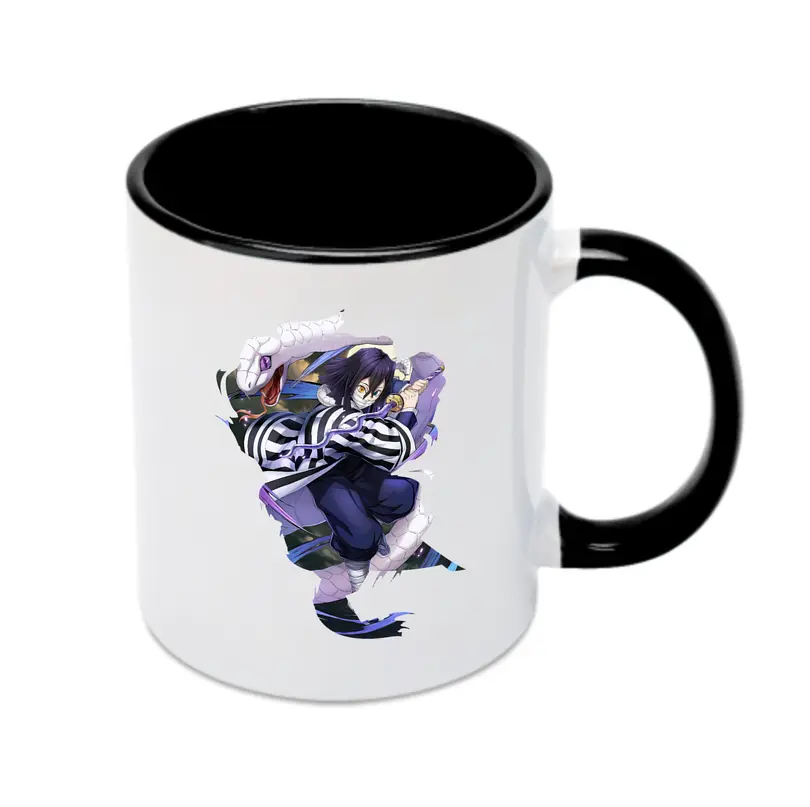 鬼滅の刃 グッズ,伊黒 小芭内 - カラフルマグカップ ・ 陶器 ・ 熱転写プリント ・ 鮮やかデザイン ・ 耐久性 高品質 ・ コーヒー お茶 ギフト用