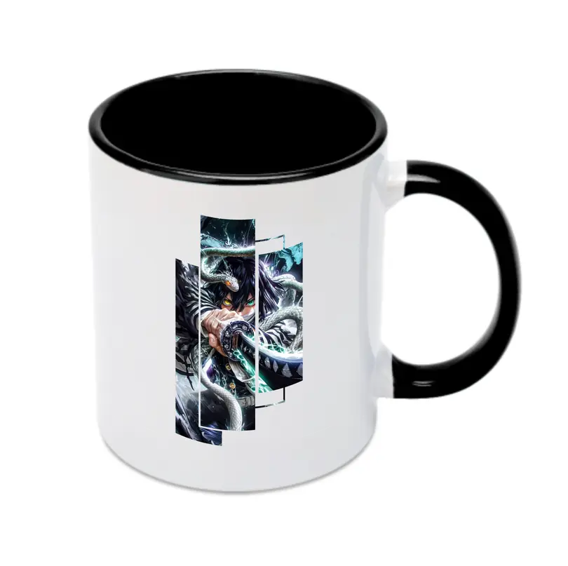 鬼滅の刃 グッズ,伊黒 小芭内 - カラフルマグカップ ・ 陶器 ・ 熱転写プリント ・ 鮮やかデザイン ・ 耐久性 高品質 ・ コーヒー お茶 ギフト用