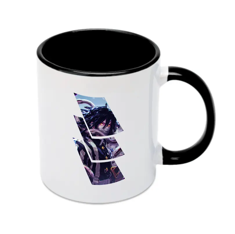 鬼滅の刃 グッズ,伊黒 小芭内 - カラフルマグカップ ・ 陶器 ・ 熱転写プリント ・ 鮮やかデザイン ・ 耐久性 高品質 ・ コーヒー お茶 ギフト用