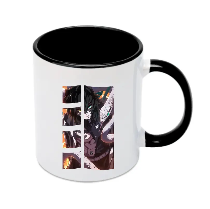 鬼滅の刃 グッズ,伊黒 小芭内 - カラフルマグカップ ・ 陶器 ・ 熱転写プリント ・ 鮮やかデザイン ・ 耐久性 高品質 ・ コーヒー お茶 ギフト用