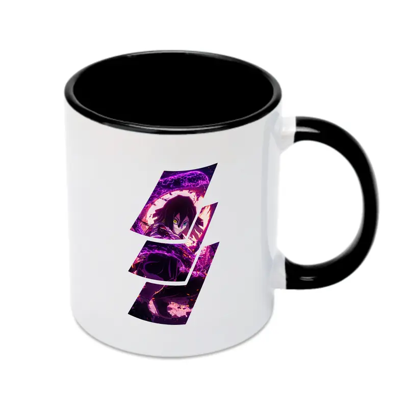 鬼滅の刃 グッズ,伊黒 小芭内 - カラフルマグカップ ・ 陶器 ・ 熱転写プリント ・ 鮮やかデザイン ・ 耐久性 高品質 ・ コーヒー お茶 ギフト用