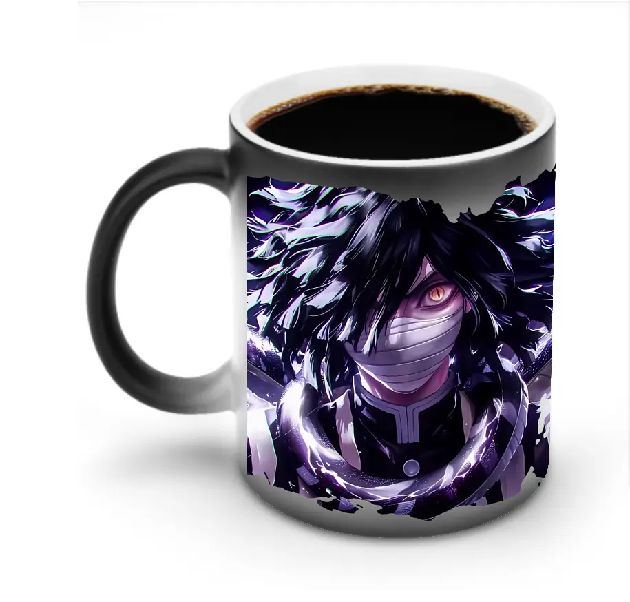 鬼滅の刃 グッズ,伊黒 小芭内 - 変色マグカップ ・ セラミック ・ 熱転写プリント ・ 耐久性 高品質 ・ ギフト・自宅用 コーヒー お茶