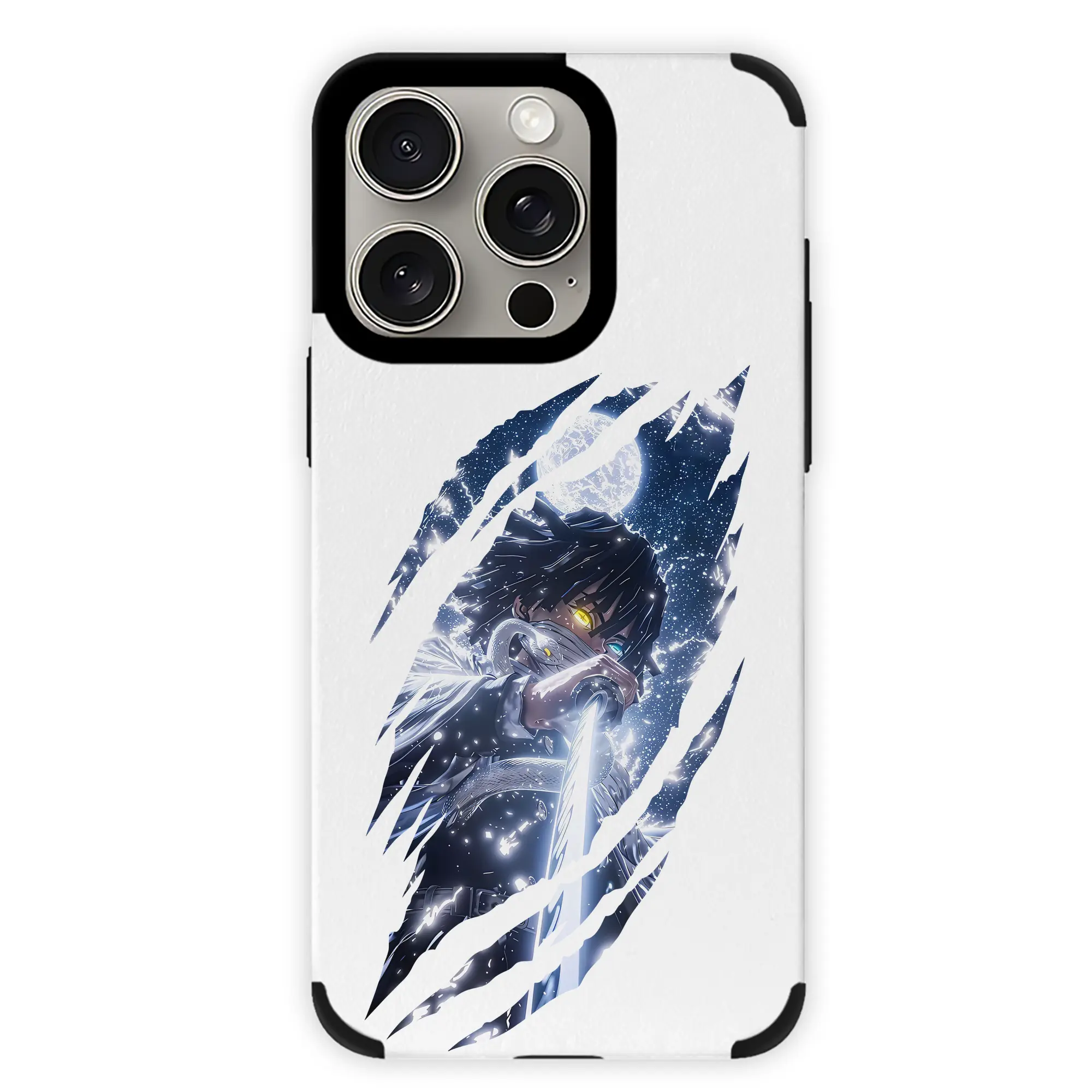 鬼滅の刃 グッズ,伊黒 小芭内 - IPhone15ProMax対応 ・ PUレザースマホケース ・ 耐衝撃 ・ 黄変防止 ・ 360度全面保護 ・ 柔らか手触り ・ 3D立体ボタン