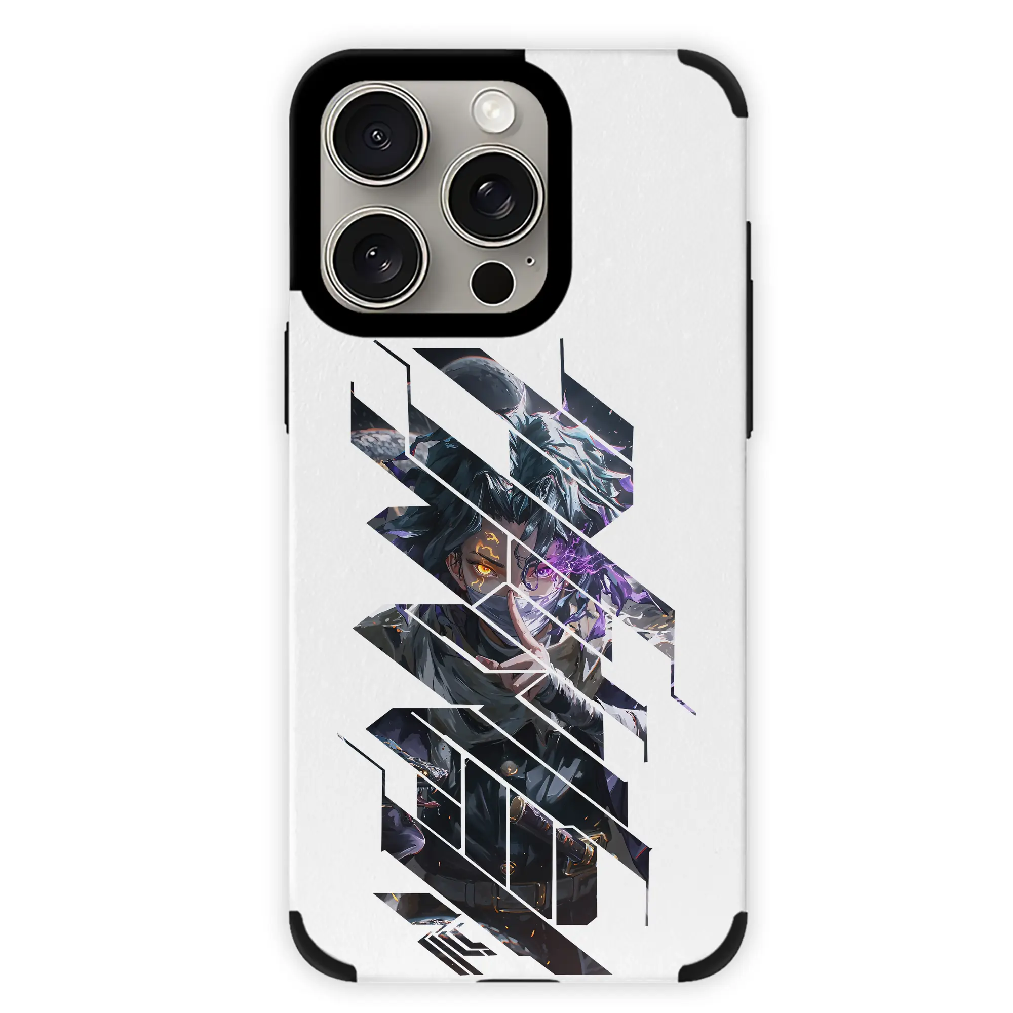 鬼滅の刃 グッズ,伊黒 小芭内 - IPhone15ProMax対応 ・ PUレザースマホケース ・ 耐衝撃 ・ 黄変防止 ・ 360度全面保護 ・ 柔らか手触り ・ 3D立体ボタン