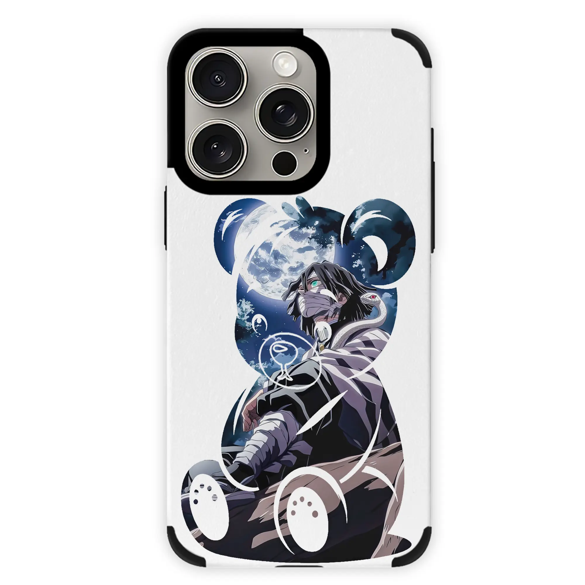 鬼滅の刃 グッズ,伊黒 小芭内 - IPhone15ProMax対応 ・ PUレザースマホケース ・ 耐衝撃 ・ 黄変防止 ・ 360度全面保護 ・ 柔らか手触り ・ 3D立体ボタン