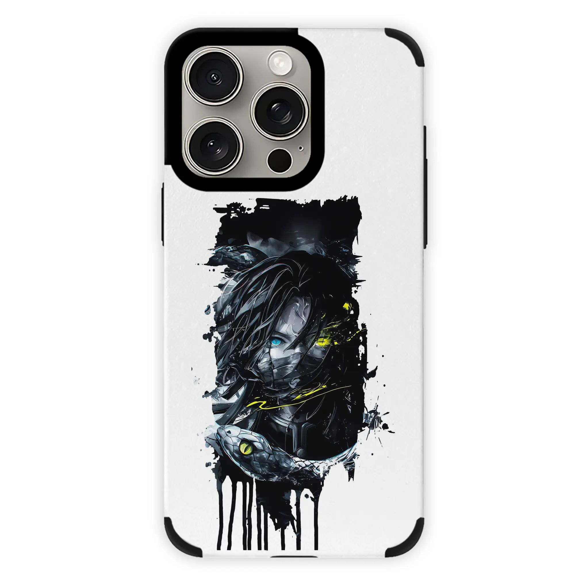 鬼滅の刃 グッズ,伊黒 小芭内 - IPhone15ProMax対応 ・ PUレザースマホケース ・ 耐衝撃 ・ 黄変防止 ・ 360度全面保護 ・ 柔らか手触り ・ 3D立体ボタン