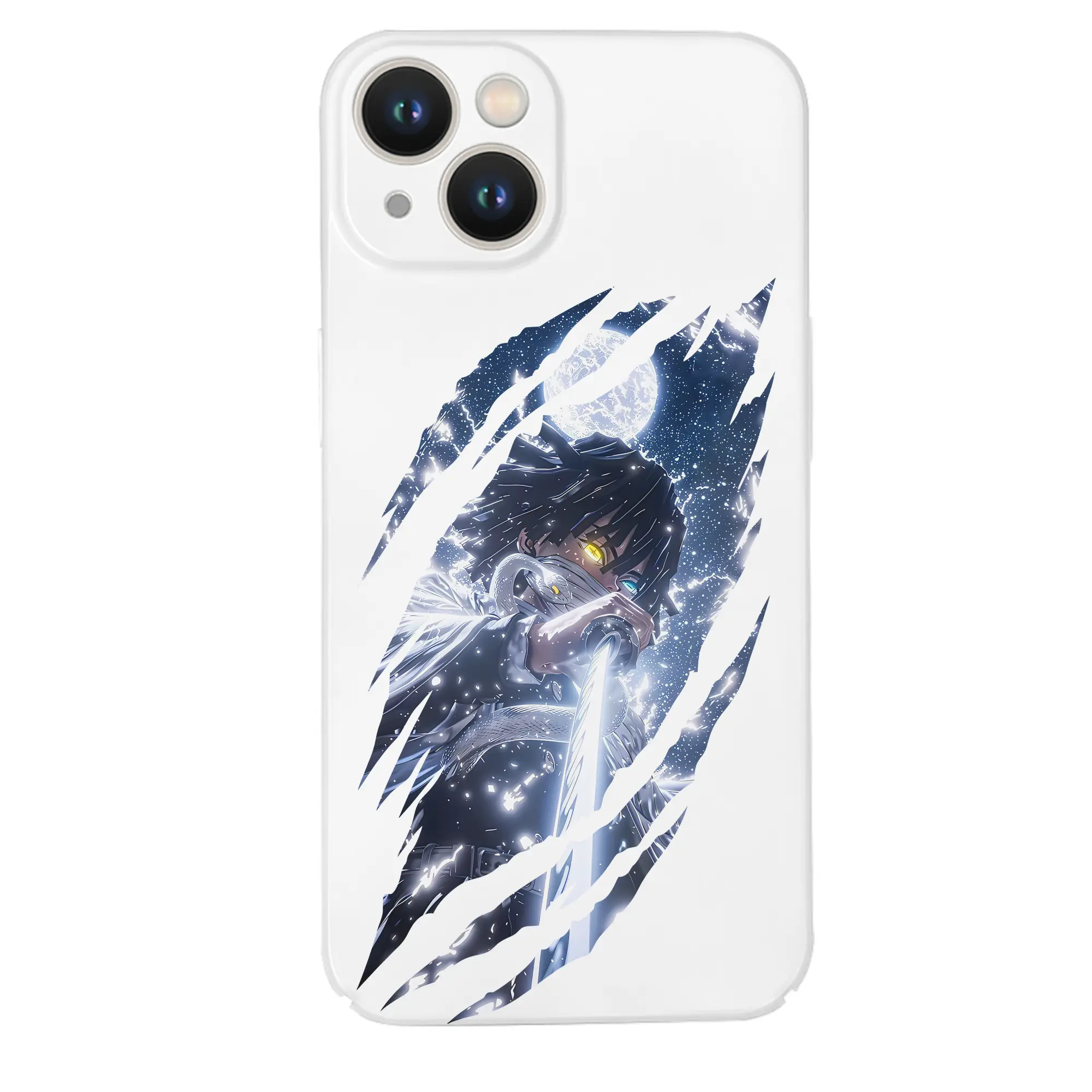 鬼滅の刃 グッズ,伊黒 小芭内 - IPhone 14シリーズ対応 ・ ハードケース ・ 衝撃吸収 ・ 360度密着 ・ カメラ保護 ・ 高品質プラスチック ・ 快適操作