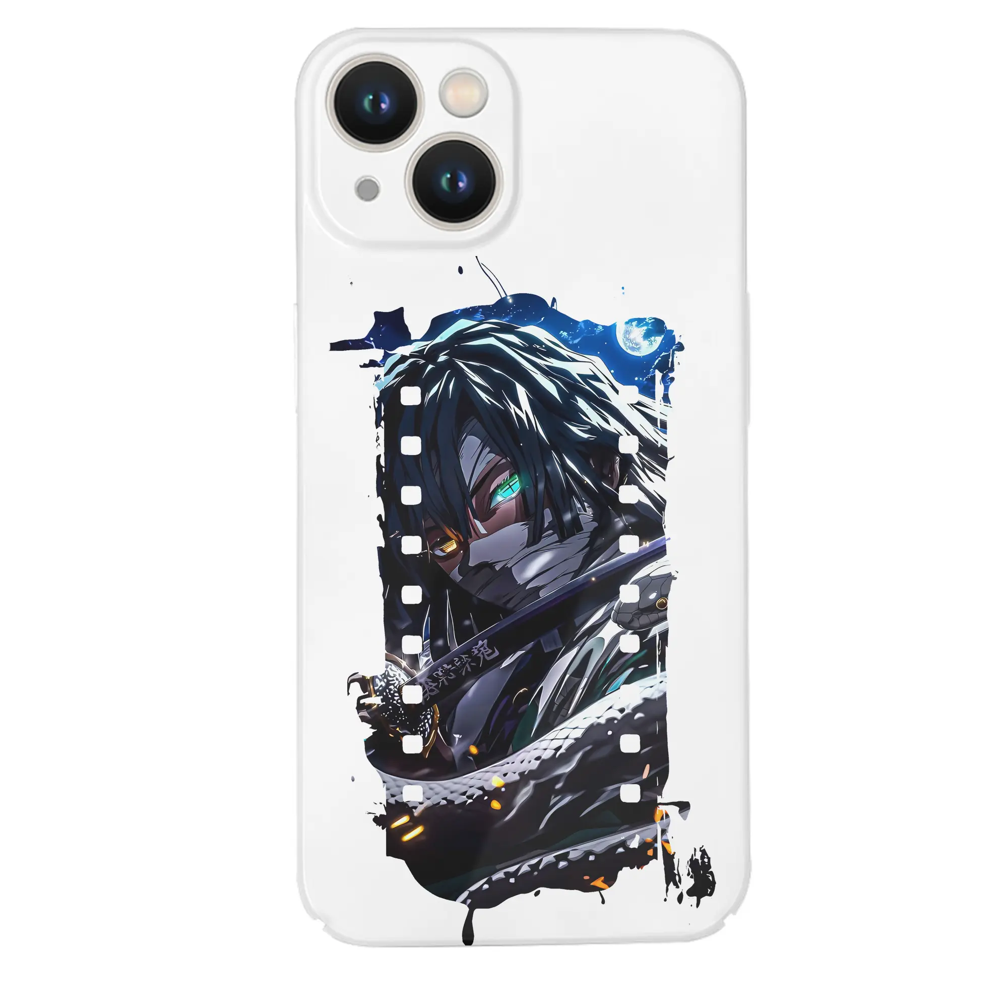 鬼滅の刃 グッズ,伊黒 小芭内 - IPhone 14シリーズ対応 ・ ハードケース ・ 衝撃吸収 ・ 360度密着 ・ カメラ保護 ・ 高品質プラスチック ・ 快適操作