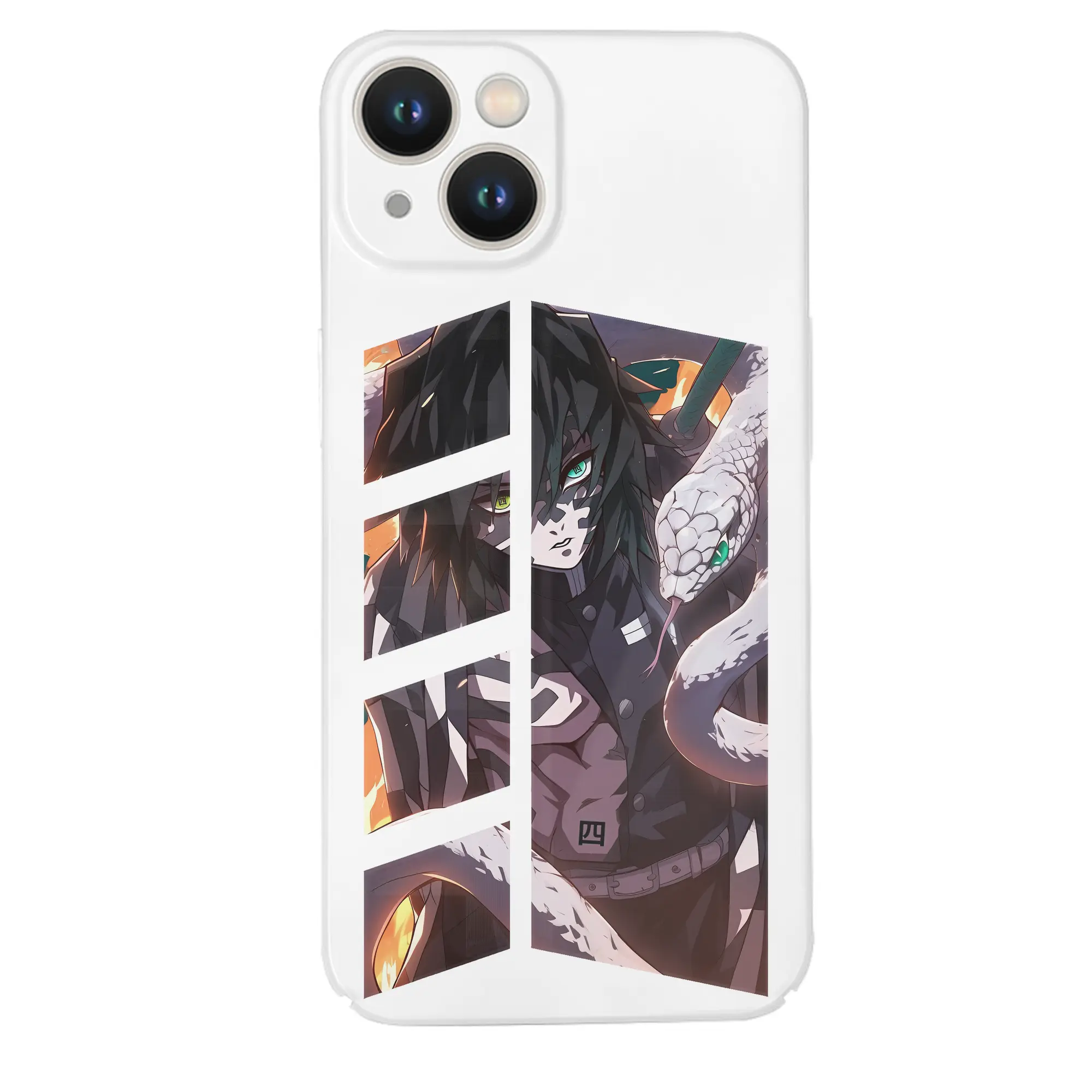 鬼滅の刃 グッズ,伊黒 小芭内 - IPhone 14シリーズ対応 ・ ハードケース ・ 衝撃吸収 ・ 360度密着 ・ カメラ保護 ・ 高品質プラスチック ・ 快適操作