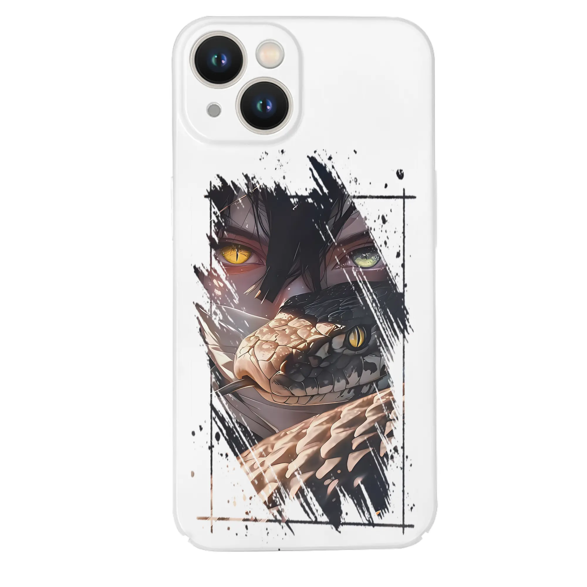 鬼滅の刃 グッズ,伊黒 小芭内 - IPhone 14シリーズ対応 ・ ハードケース ・ 衝撃吸収 ・ 360度密着 ・ カメラ保護 ・ 高品質プラスチック ・ 快適操作