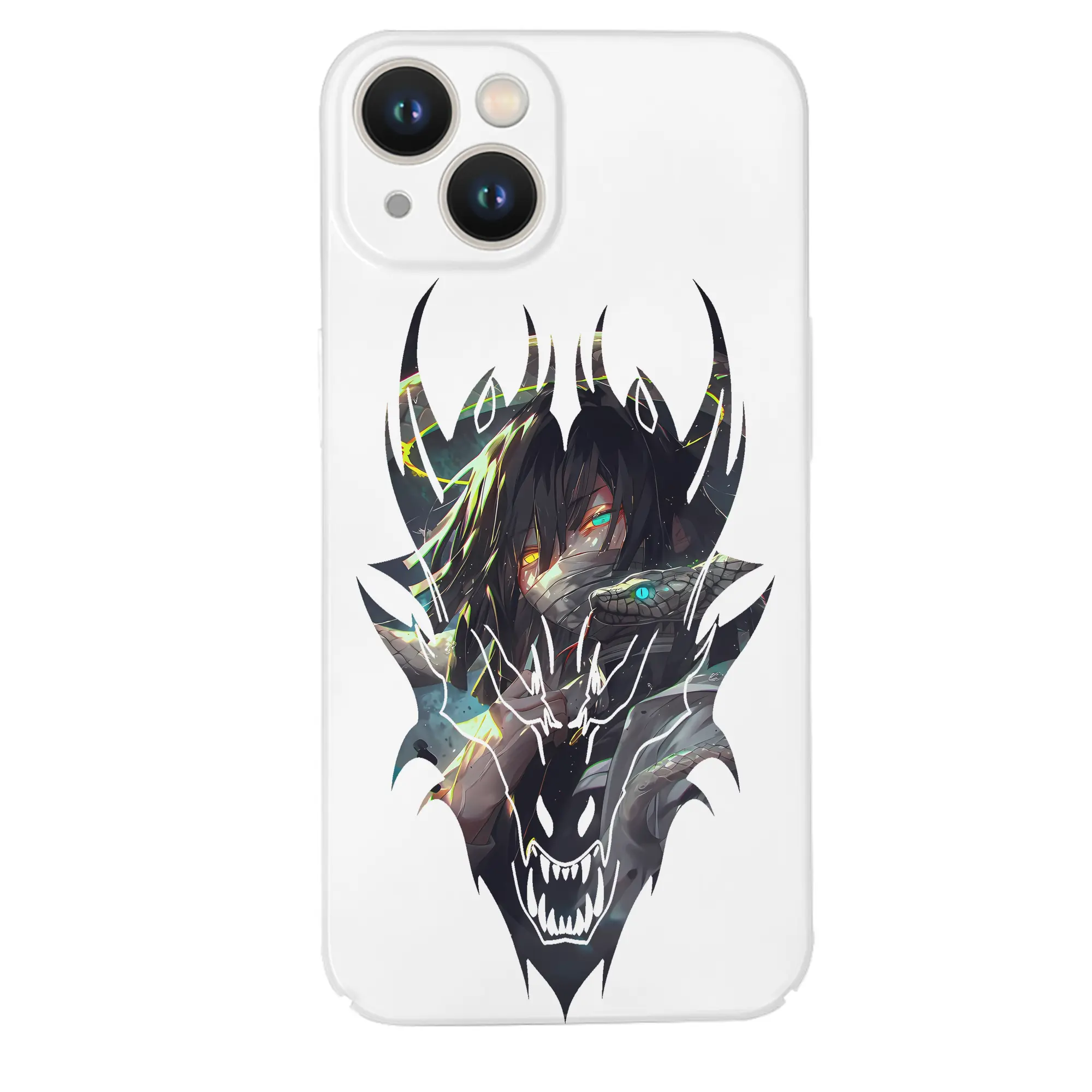 鬼滅の刃 グッズ,伊黒 小芭内 - IPhone 14シリーズ対応 ・ ハードケース ・ 衝撃吸収 ・ 360度密着 ・ カメラ保護 ・ 高品質プラスチック ・ 快適操作