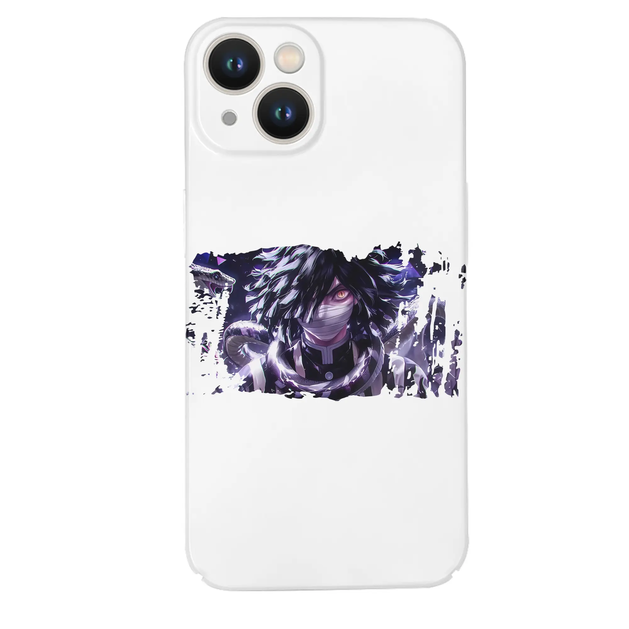 鬼滅の刃 グッズ,伊黒 小芭内 - IPhone 14シリーズ対応 ・ ハードケース ・ 衝撃吸収 ・ 360度密着 ・ カメラ保護 ・ 高品質プラスチック ・ 快適操作