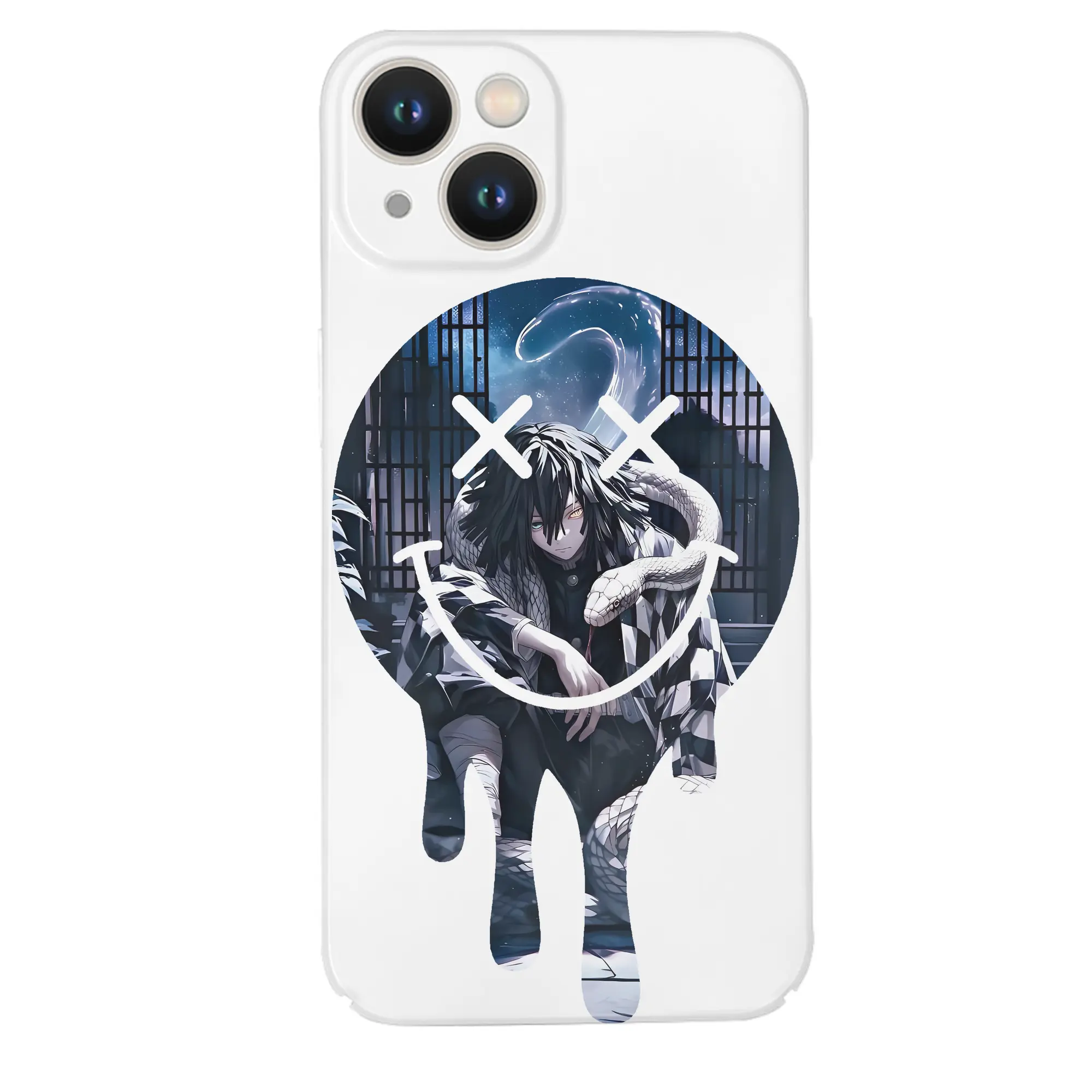 鬼滅の刃 グッズ,伊黒 小芭内 - IPhone 14シリーズ対応 ・ ハードケース ・ 衝撃吸収 ・ 360度密着 ・ カメラ保護 ・ 高品質プラスチック ・ 快適操作