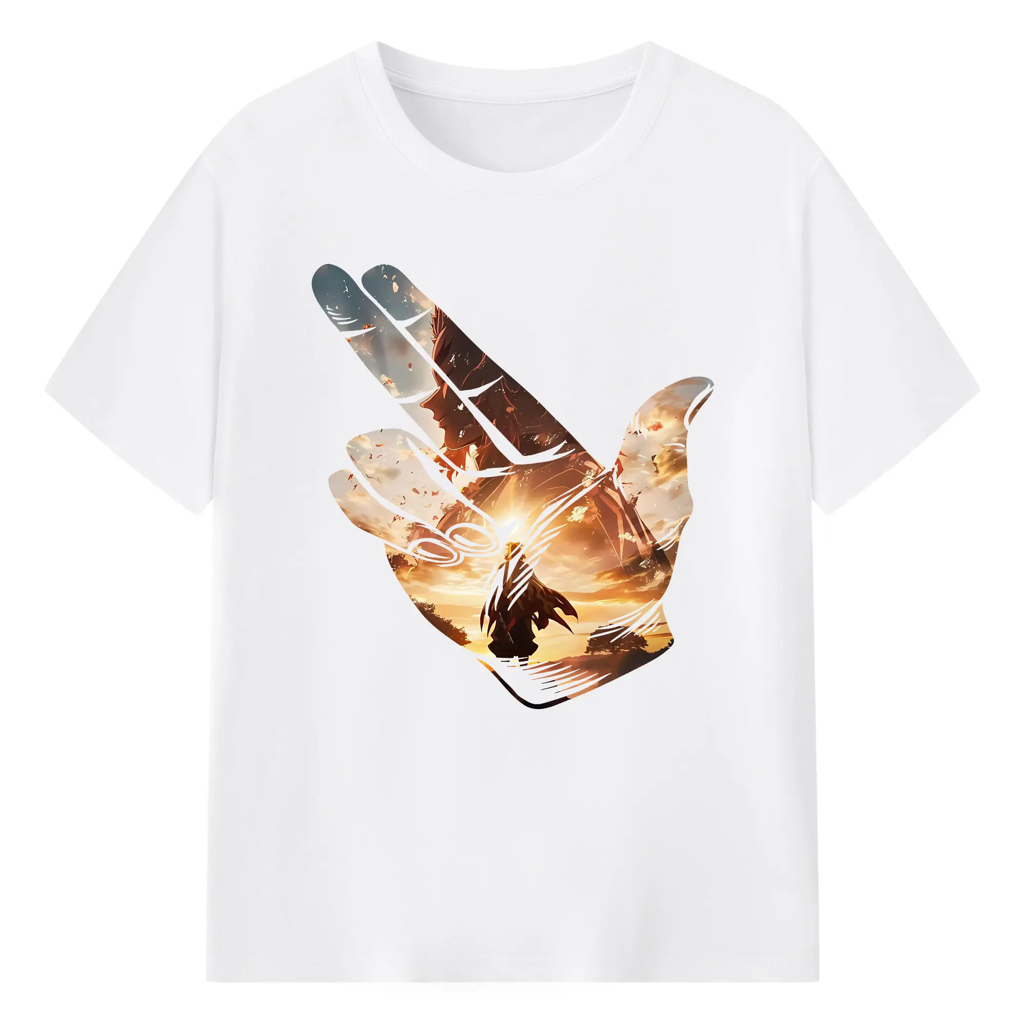 鬼滅の刃 グッズ,煉獄 杏寿郎 - 綿100％ 半袖Tシャツ ・ フロントプリント ・ 快適 通気性 ・ 日常使い 散歩 スポーツ用