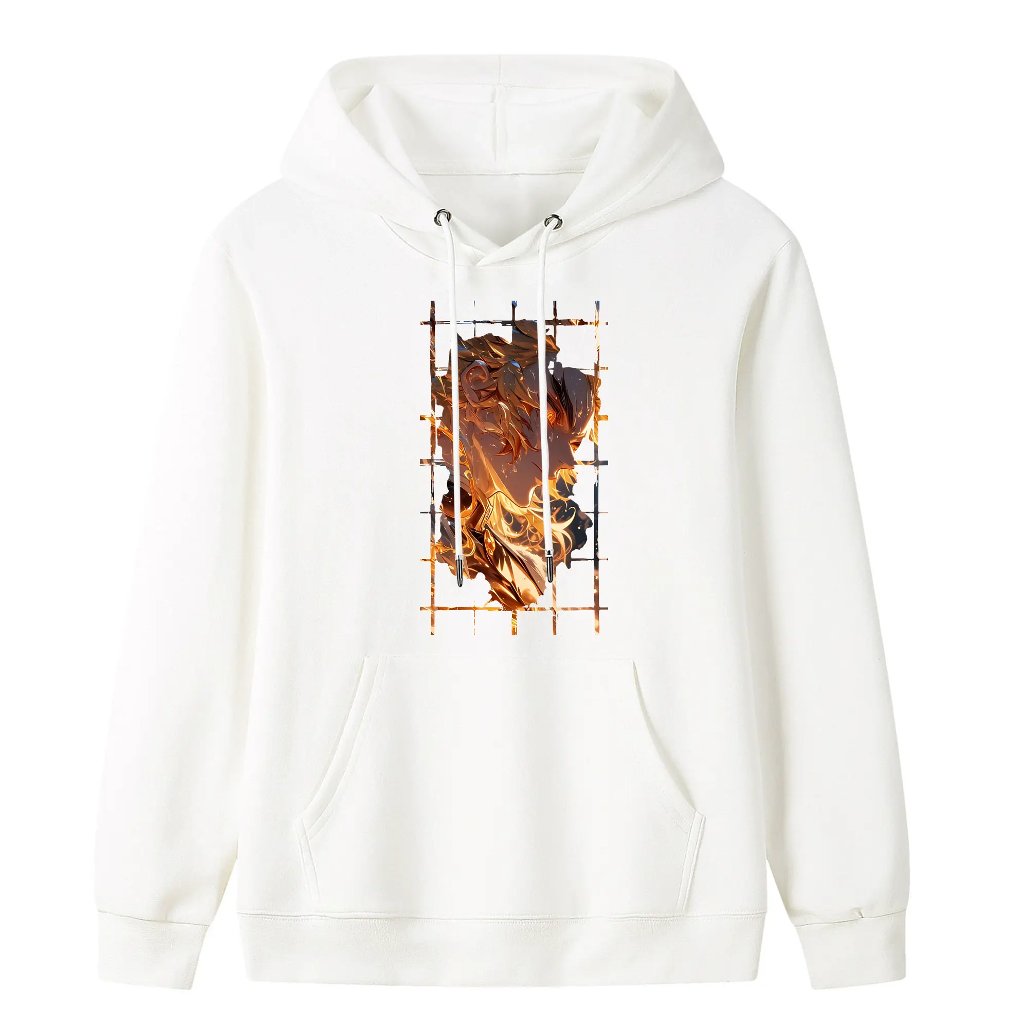 鬼滅の刃 グッズ,煉獄 杏寿郎 - キッズ フード付きパーカー ・ フロントプリント ・ ポリエステル100％ ・ 快適 通学 スポーツ 日常使い お散歩用