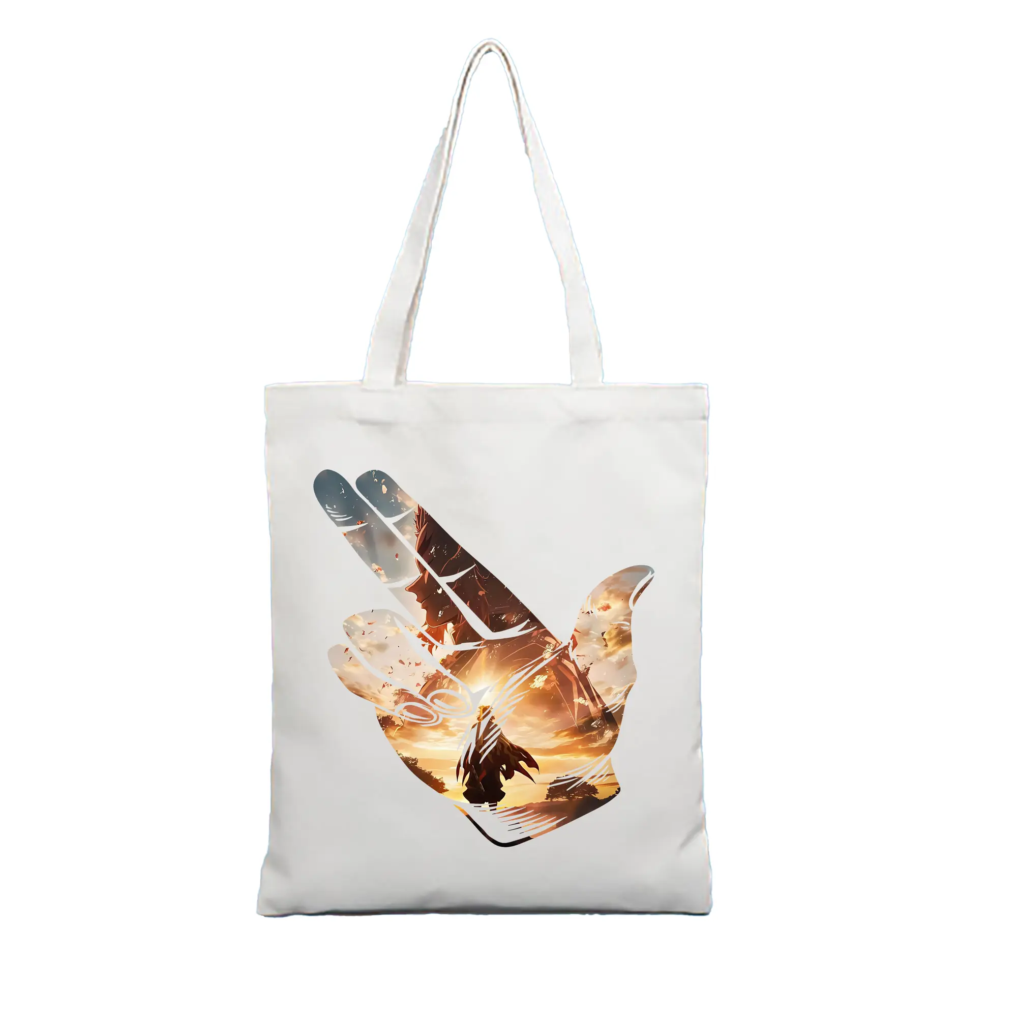 鬼滅の刃 グッズ,煉獄 杏寿郎 - 縦型キャンバス手提げバッグ（トートバッグ） ・ キャンバス素材 ・ ショッピング用 ・ 軽量 丈夫 お手入れ簡単