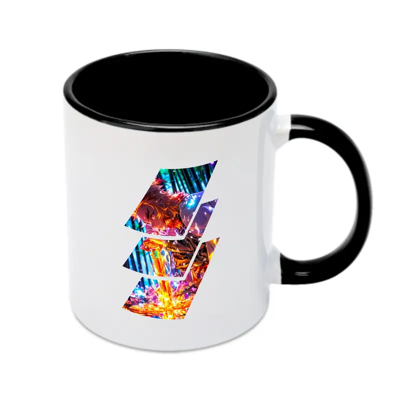 鬼滅の刃 グッズ,煉獄 杏寿郎 - カラフルマグカップ ・ 陶器 ・ 熱転写プリント ・ 鮮やかデザイン ・ 耐久性 高品質 ・ コーヒー お茶 ギフト用