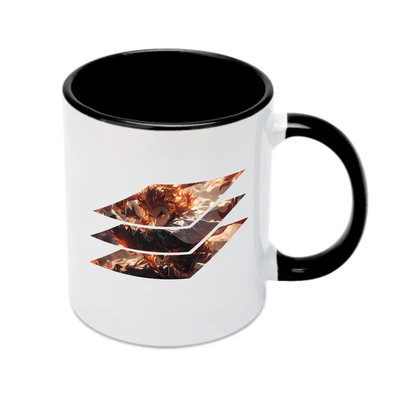 鬼滅の刃 グッズ,煉獄 杏寿郎 - カラフルマグカップ ・ 陶器 ・ 熱転写プリント ・ 鮮やかデザイン ・ 耐久性 高品質 ・ コーヒー お茶 ギフト用