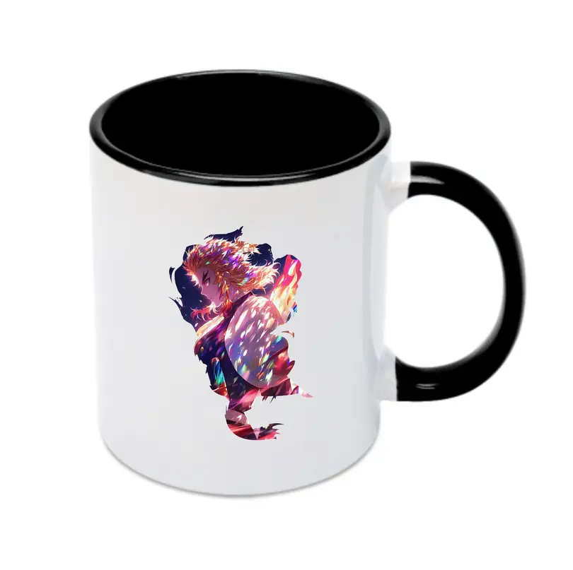 鬼滅の刃 グッズ,煉獄 杏寿郎 - カラフルマグカップ ・ 陶器 ・ 熱転写プリント ・ 鮮やかデザイン ・ 耐久性 高品質 ・ コーヒー お茶 ギフト用