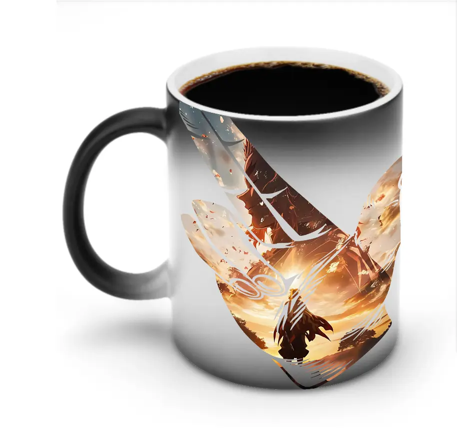 鬼滅の刃 グッズ,煉獄 杏寿郎 - 変色マグカップ ・ セラミック ・ 熱転写プリント ・ 耐久性 高品質 ・ ギフト・自宅用 コーヒー お茶