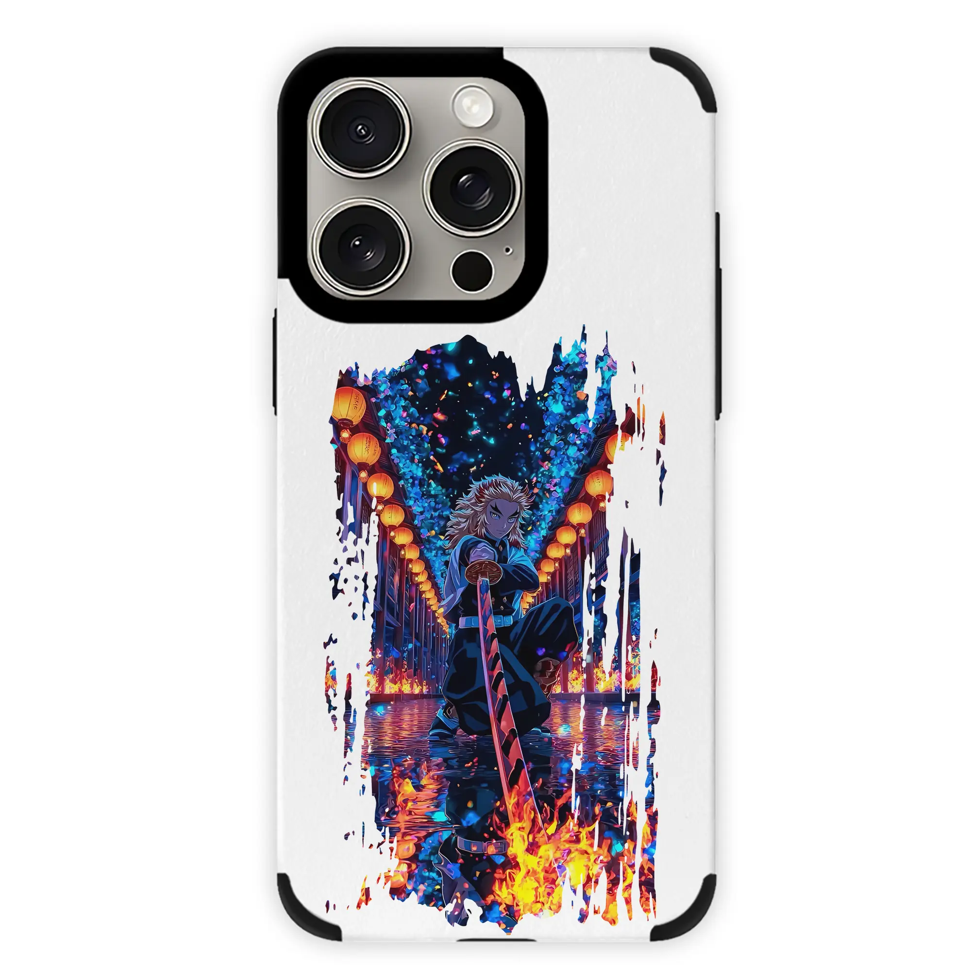 鬼滅の刃 グッズ,煉獄 杏寿郎 - IPhone15ProMax対応 ・ PUレザースマホケース ・ 耐衝撃 ・ 黄変防止 ・ 360度全面保護 ・ 柔らか手触り ・ 3D立体ボタン