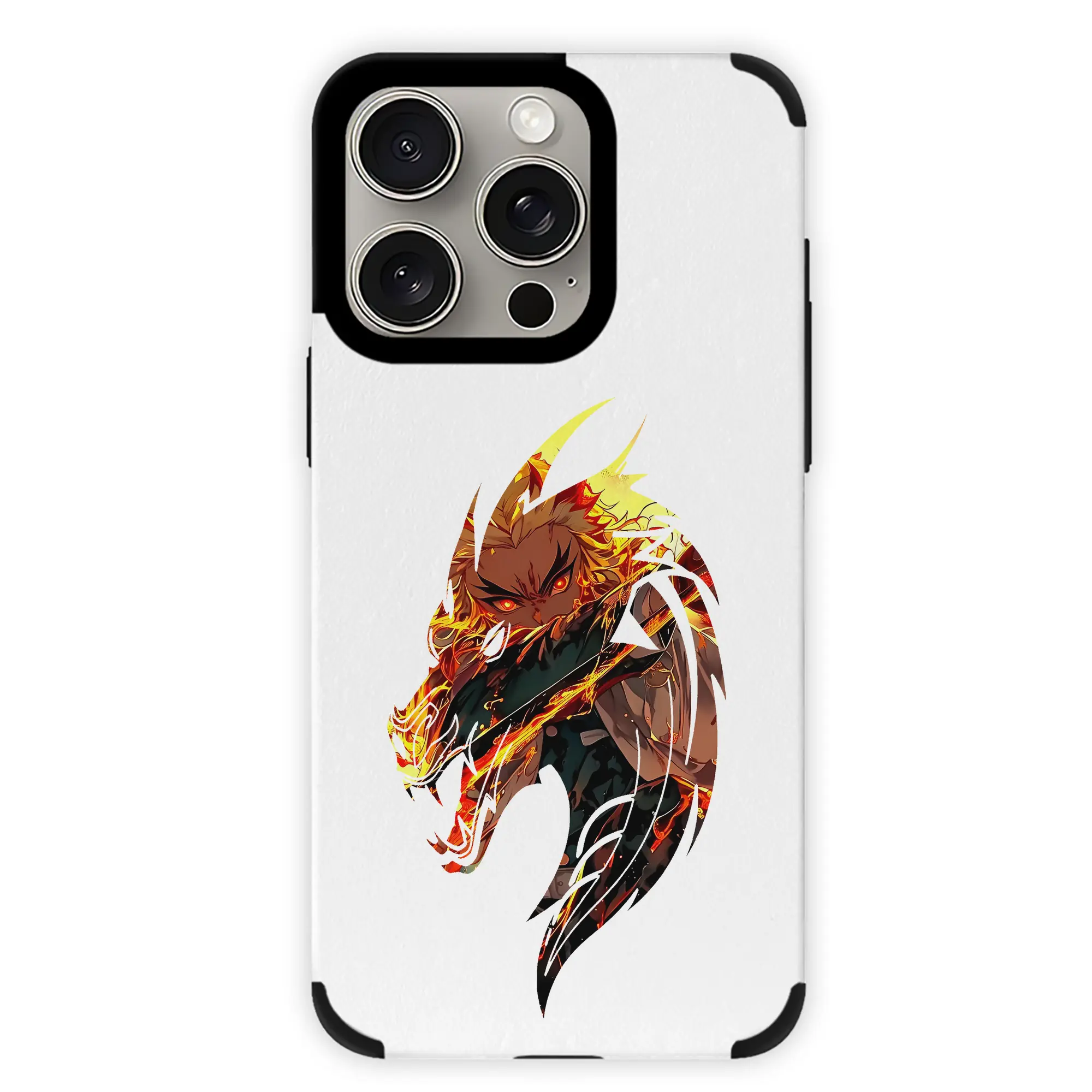 鬼滅の刃 グッズ,煉獄 杏寿郎 - IPhone15ProMax対応 ・ PUレザースマホケース ・ 耐衝撃 ・ 黄変防止 ・ 360度全面保護 ・ 柔らか手触り ・ 3D立体ボタン